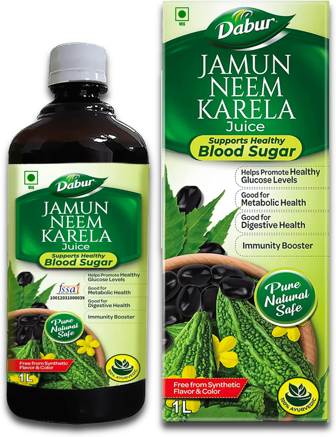 Image of Dabur Jamun Neem Karela Juice | For Healthy Glucose Levels, Digestion & Immunity