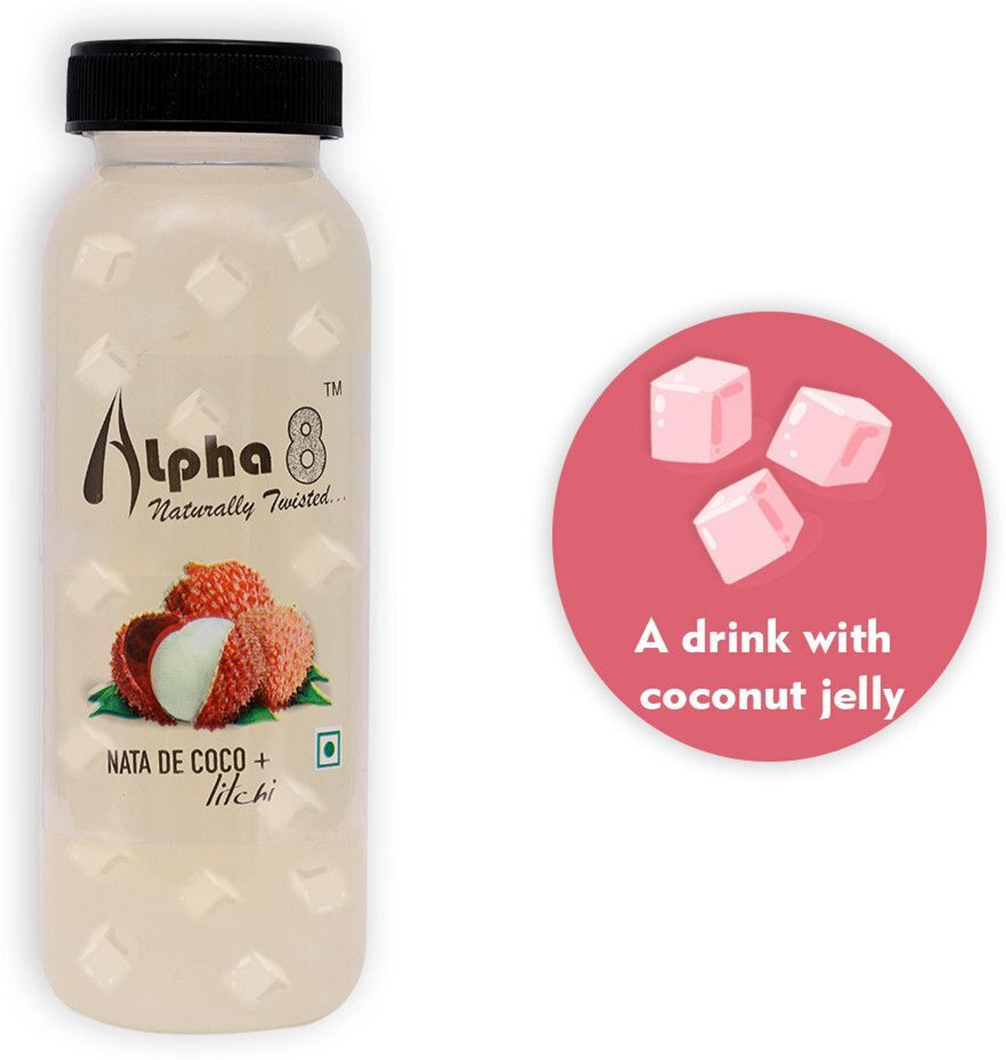 Image of ALPHA 8 Litchi Juice (12 x 200ml) Natural Energizer & Immunity Booster, Healthy Juice, Real Natural Taste