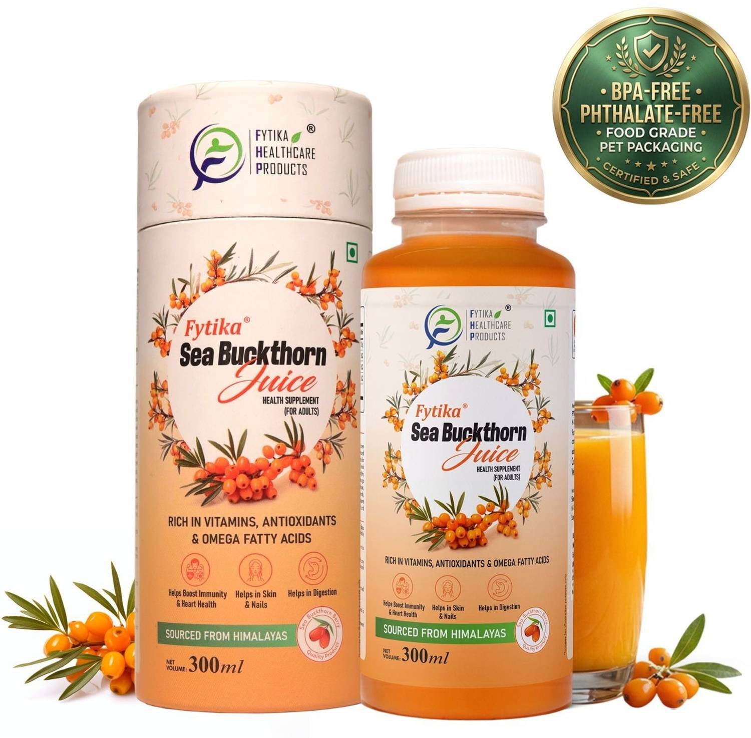 FYTIKA Sea Buckthorn Juice 300 ml - Image 1