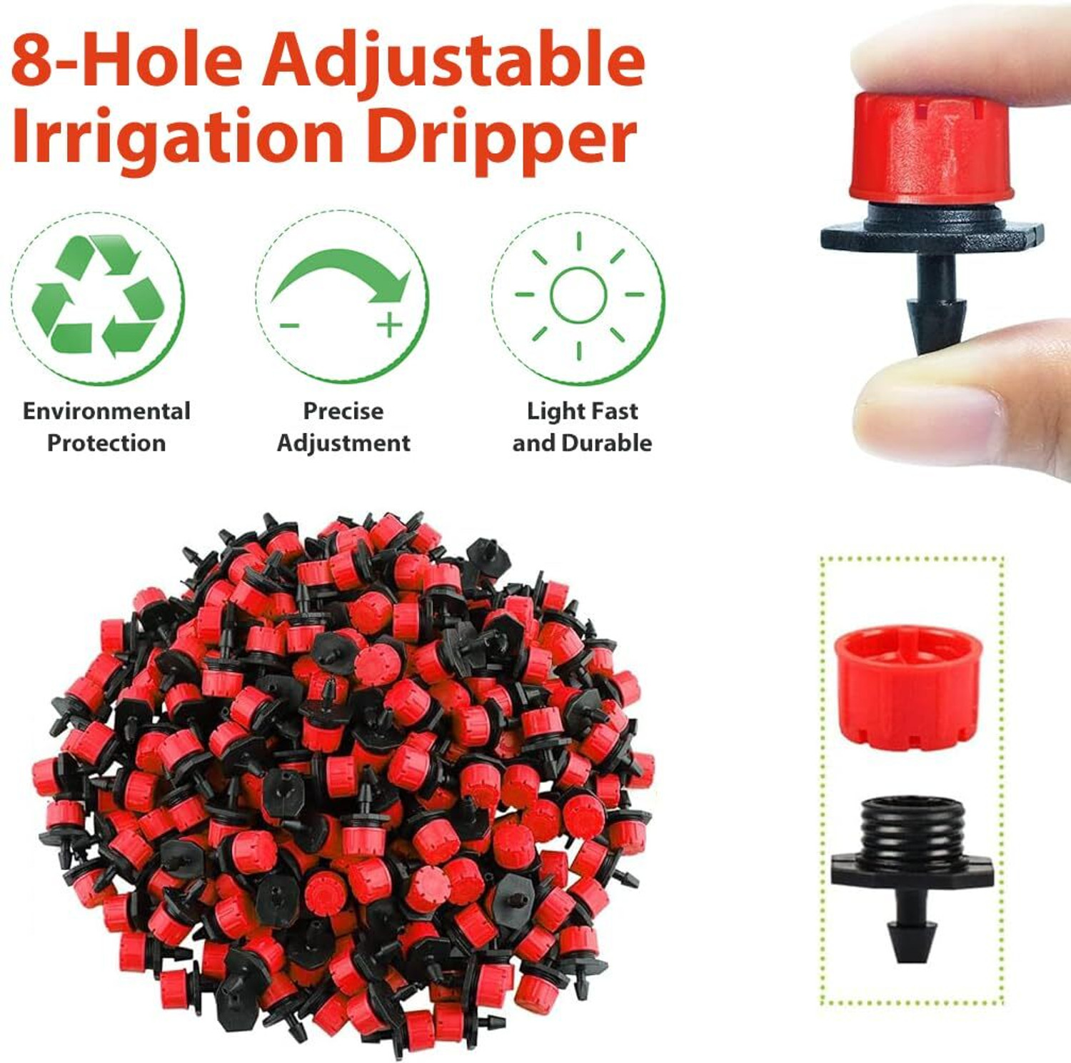 Image of HASTHIP Slow Waterer Sprinkler Kit 100pcs Drip Irrigation Kit