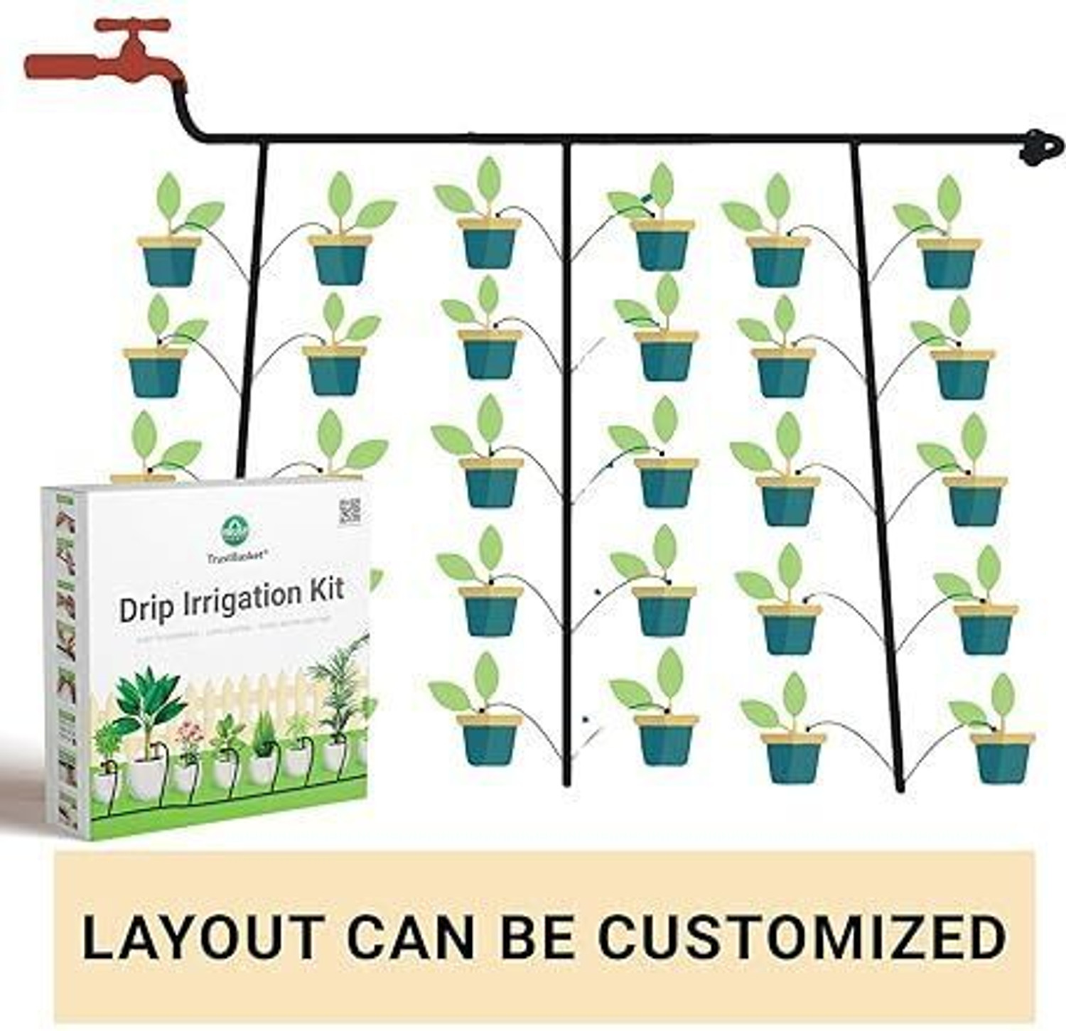 Image of TrustBasket Drip Irrigation Kit for 30 Plants Drip Irrigation Kit