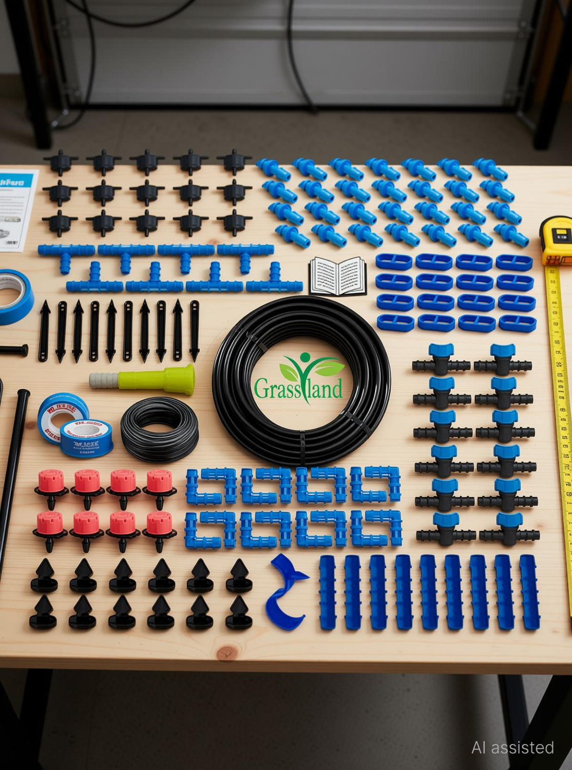 Image of grassland Drip Irrigation Garden Watering 50 Plants Kits Drip Irrigation Kit