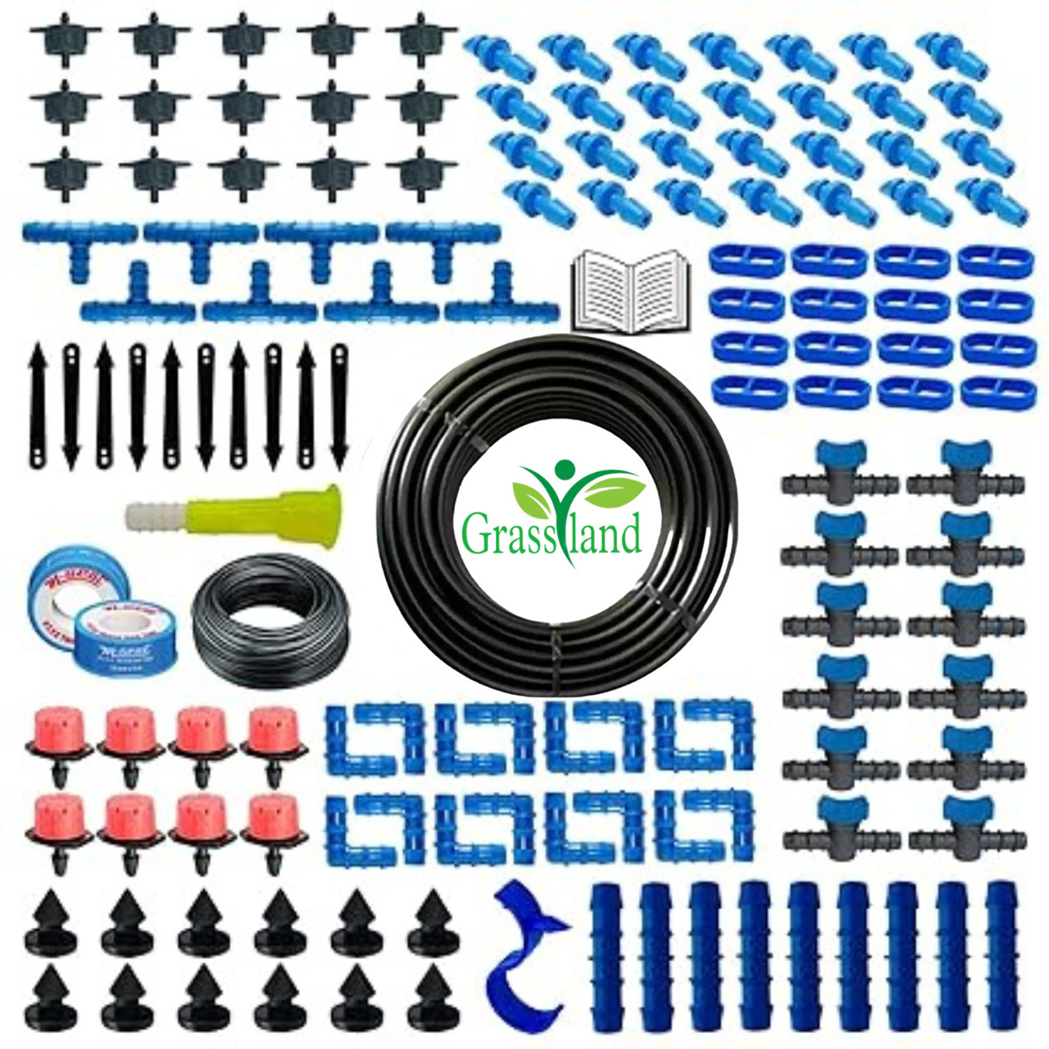 Image of grassland Drip Irrigation Garden Watering 50 Plants Kits Drip Irrigation Kit