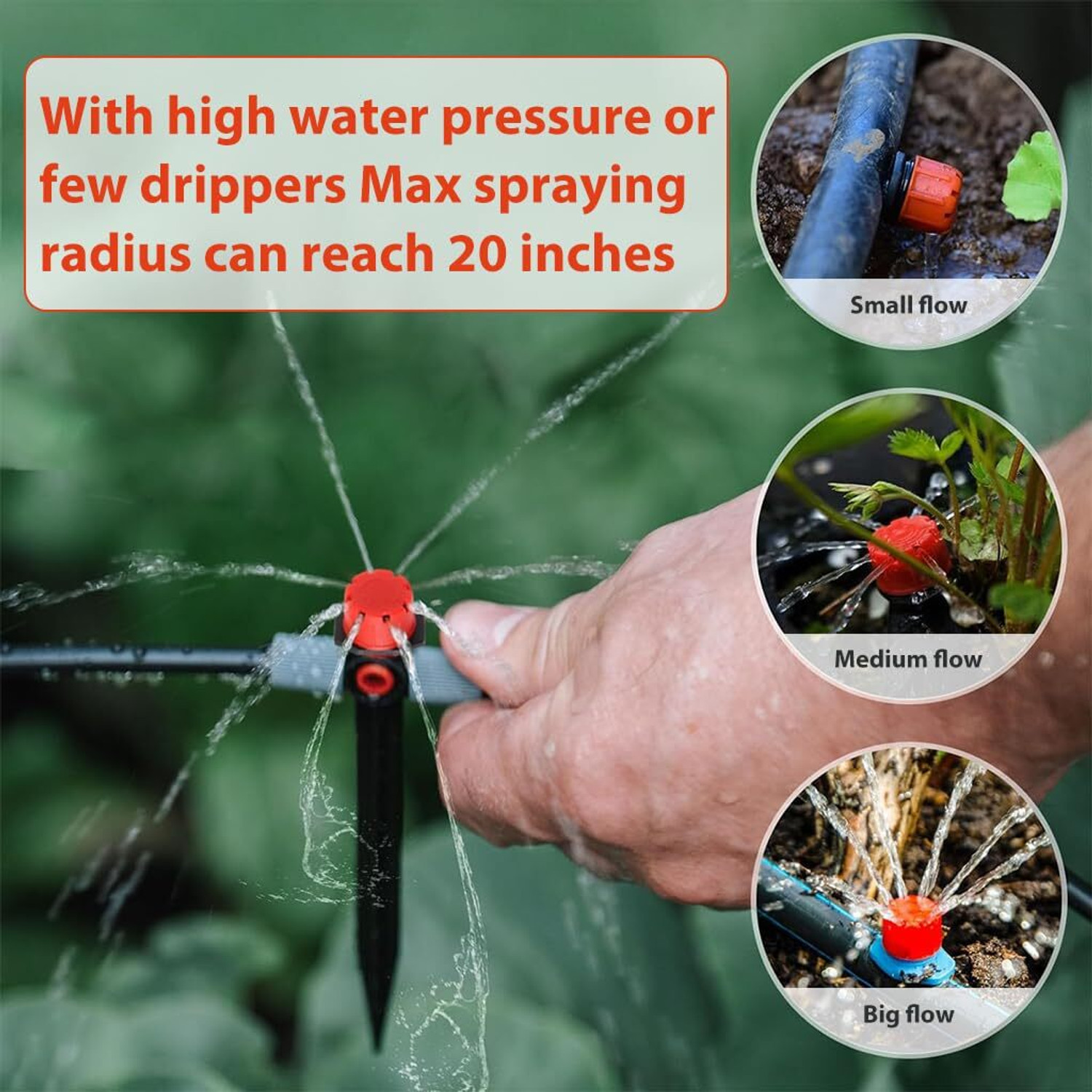 Image of HASTHIP Slow Waterer Sprinkler Kit 100pcs Drip Irrigation Kit