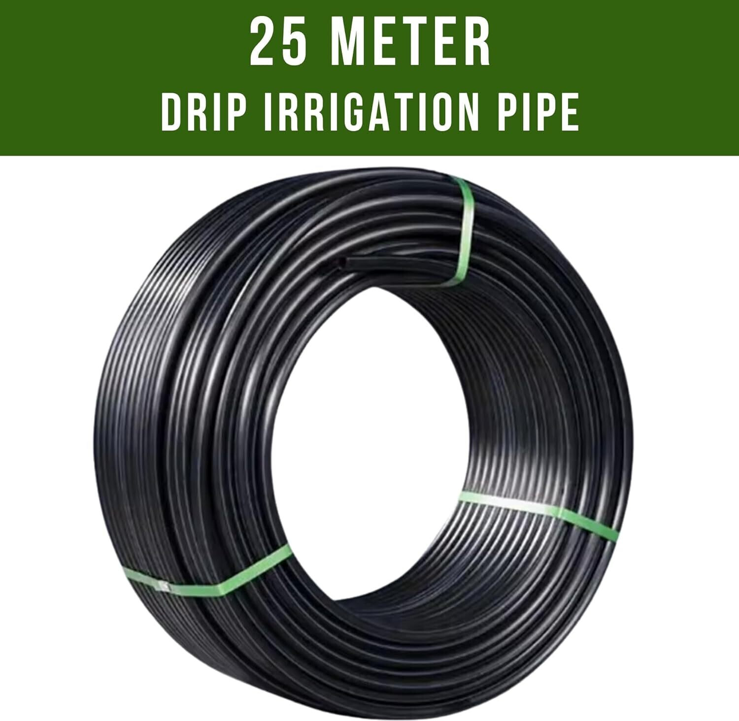 Image of mahira Drip Irrigation Pipe 16 mm, 25 Mtr Black Drip Irrigation Kit