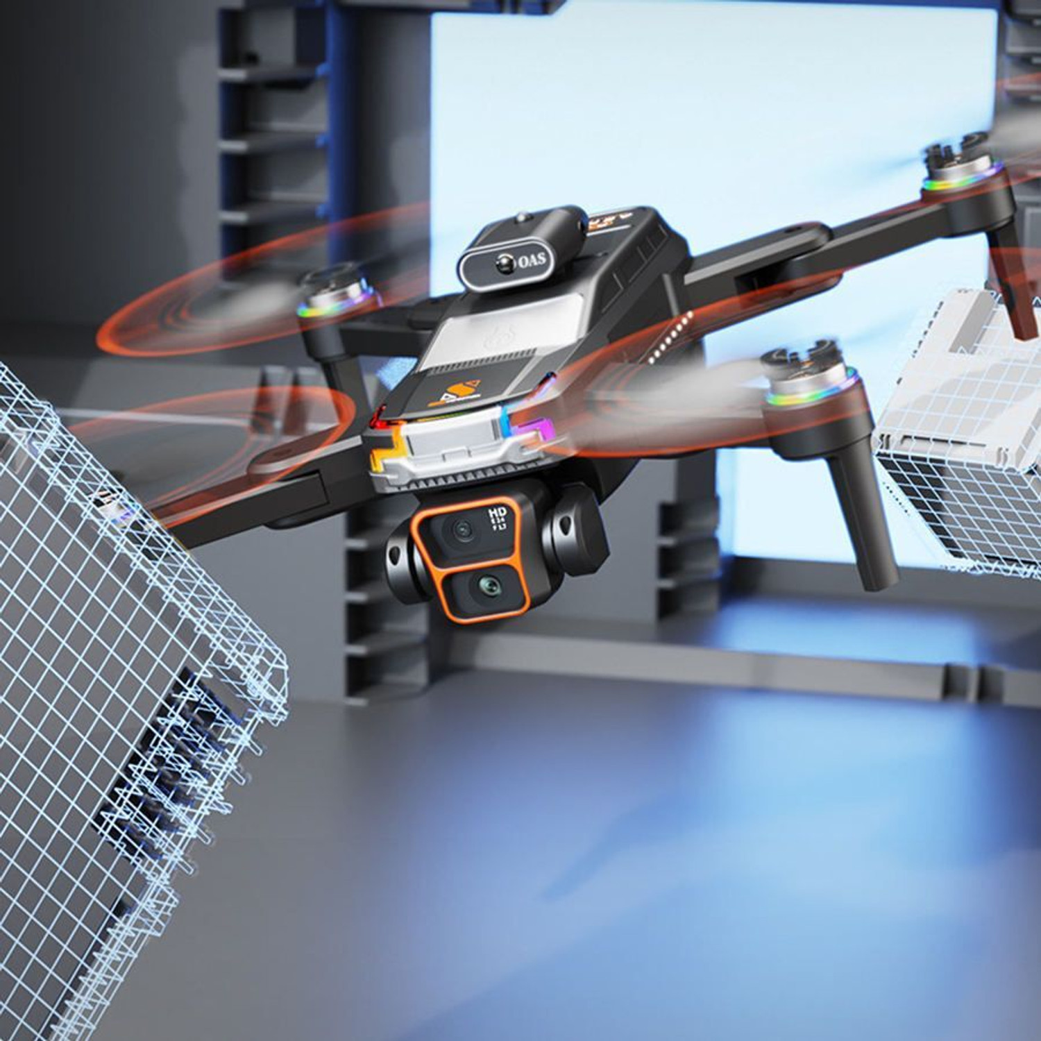 Image of Playtastic JS39 Pro Drone with Intelligent Obstacle Avoidance Dual Camera 90 Degrees Lens Drone