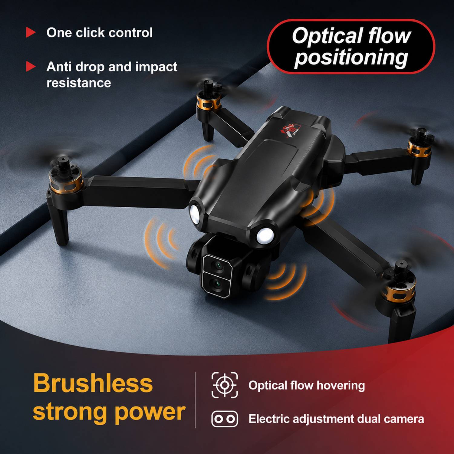 PAPASpace 4K Dual Camera Foldable Drone - Image 5