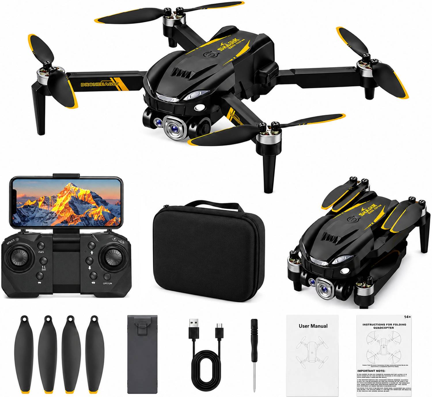Super Toy MAX Drone WiFi Brushless Dual Camera 480p