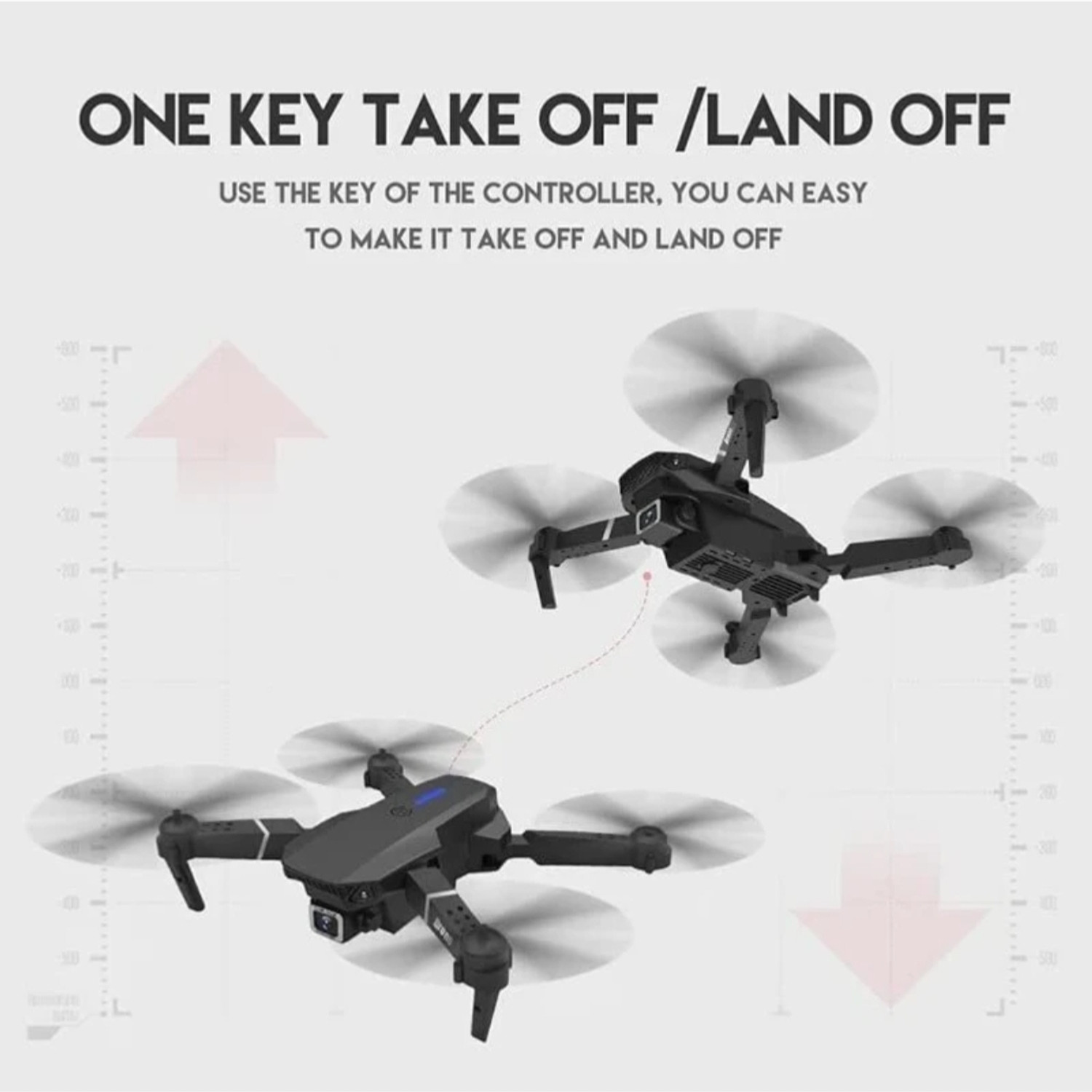 Image of DRSL Foldable-RC-Quadcopter-Altitude-Hold-Headless-Mode-Hight-Hold-MultiColor Drone Drone