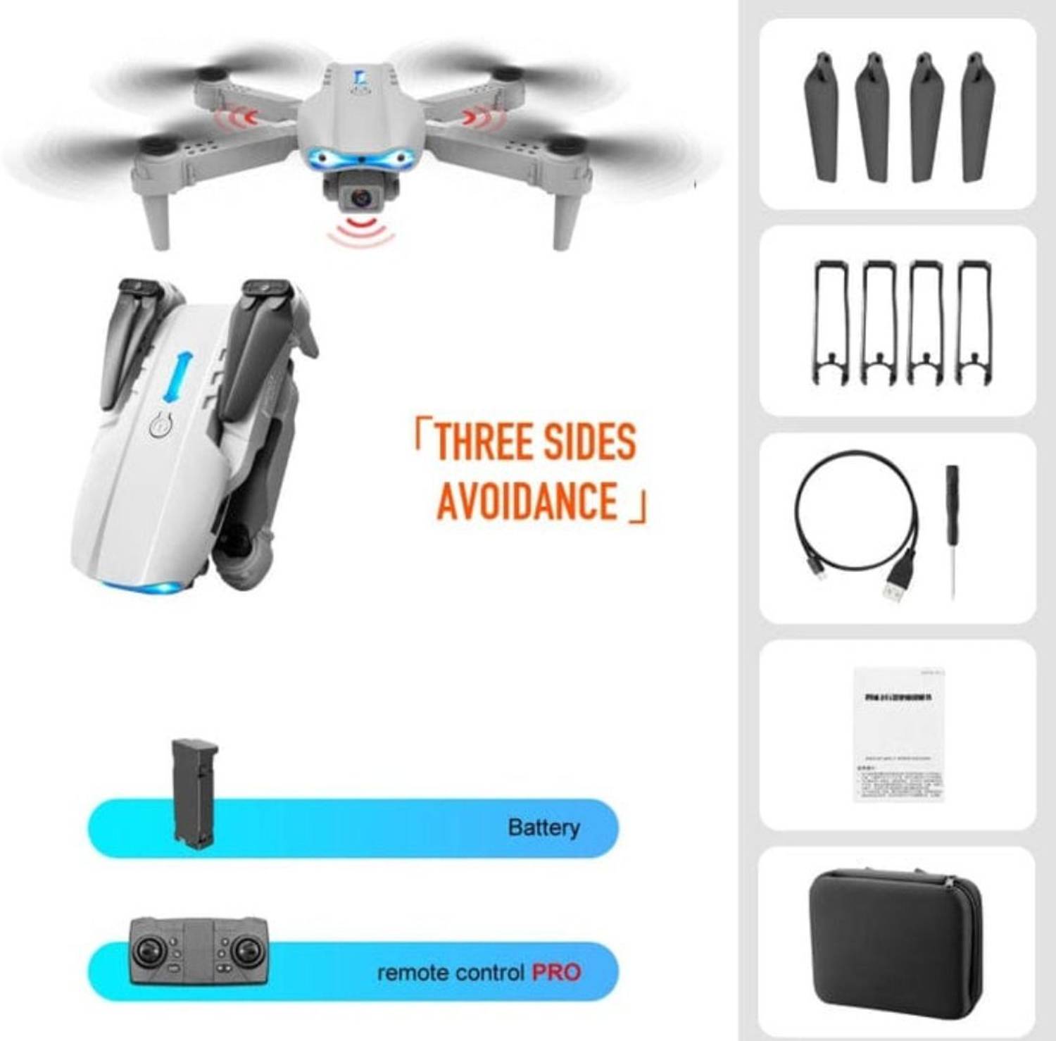 Jay K3&E99 HD Drone 4K Camera For Adults professional Grey 3 Smart Batteries1 Drone