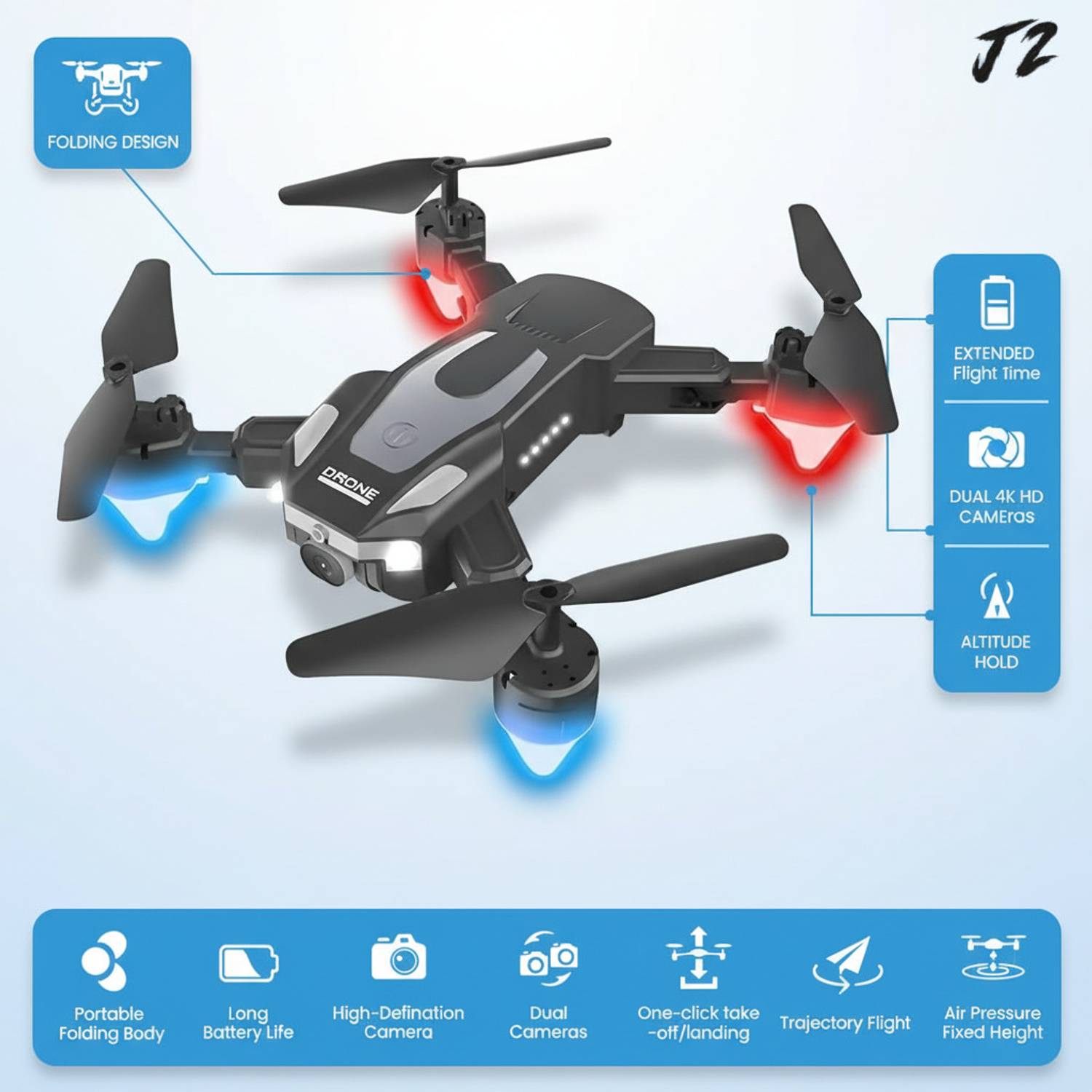 Clubmall j2 4K Camera Drone - Image 3