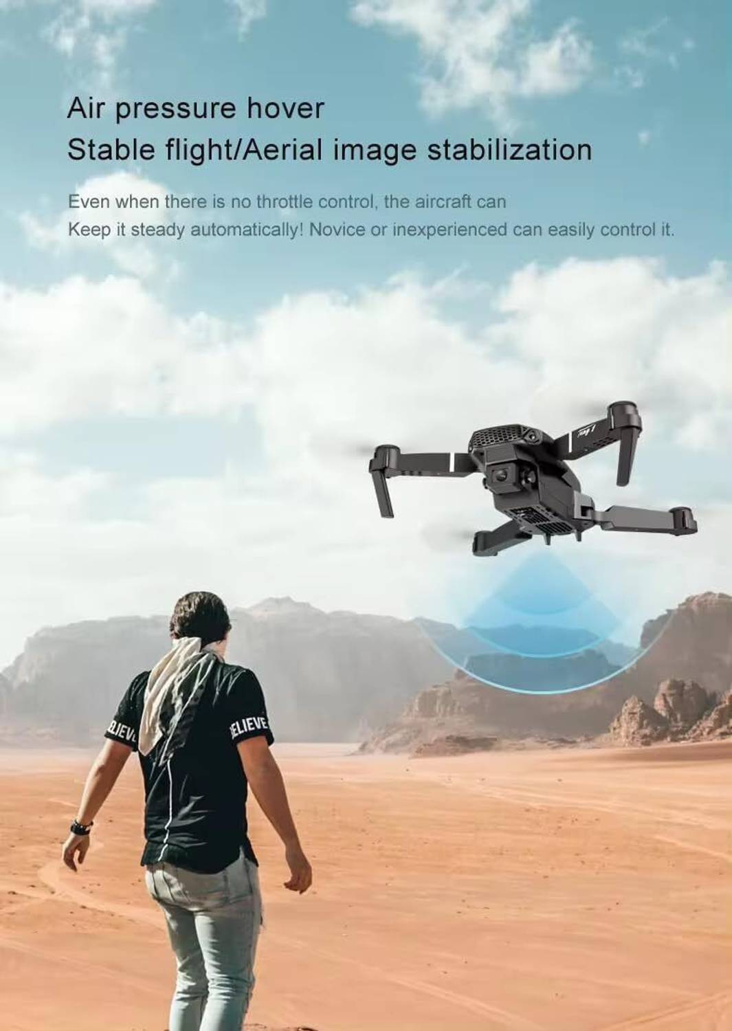 TodFod E88 Pro Drone 4K HD Foldable - Image 3