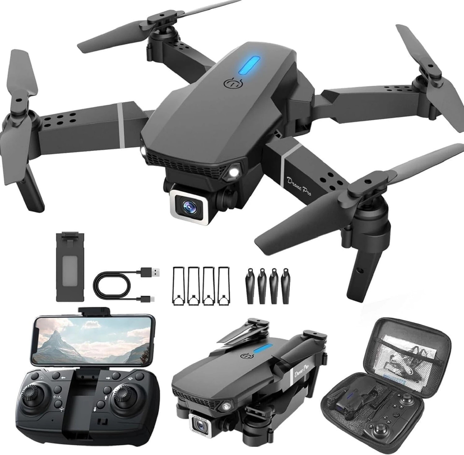 Image of MANKOOT E-88 Pro 4K Dual Camera Drone With Wi-fi Drone