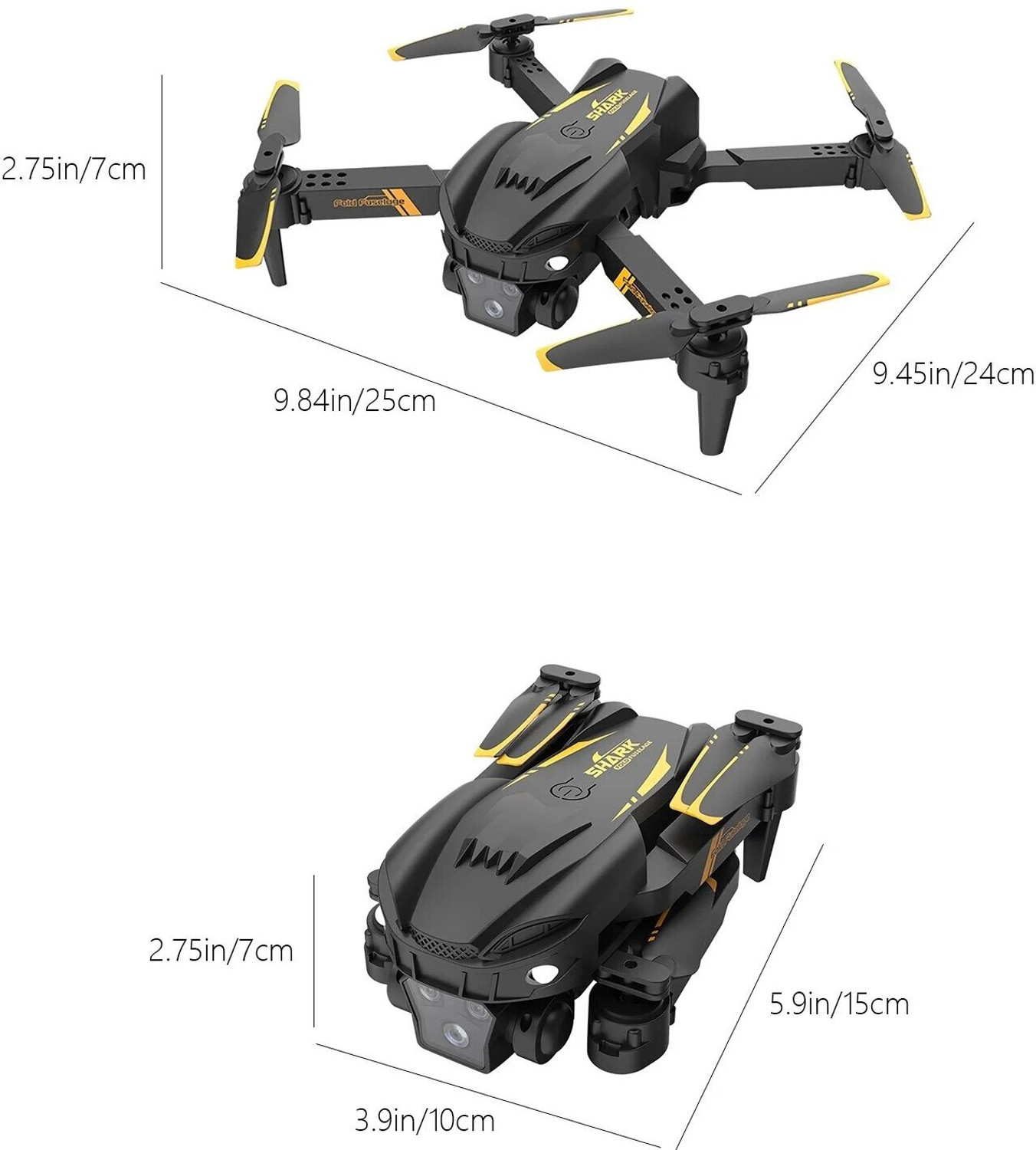 Image of Super Toy S6 Pro HD Dual Camera Foldable Drone with Optical Flow & Rechargeable Battery Drone