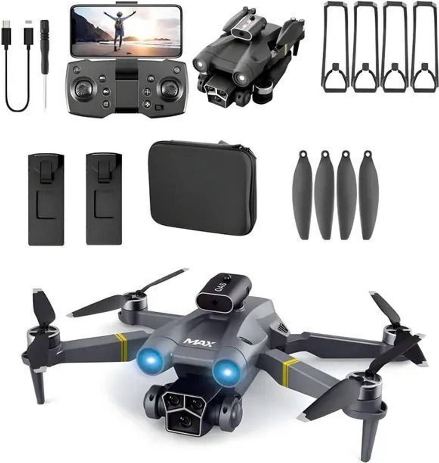 TULRAV M3 Max – 4K Dual Camera, Foldable Quadcopter with WiFi FPV & Long Drone
