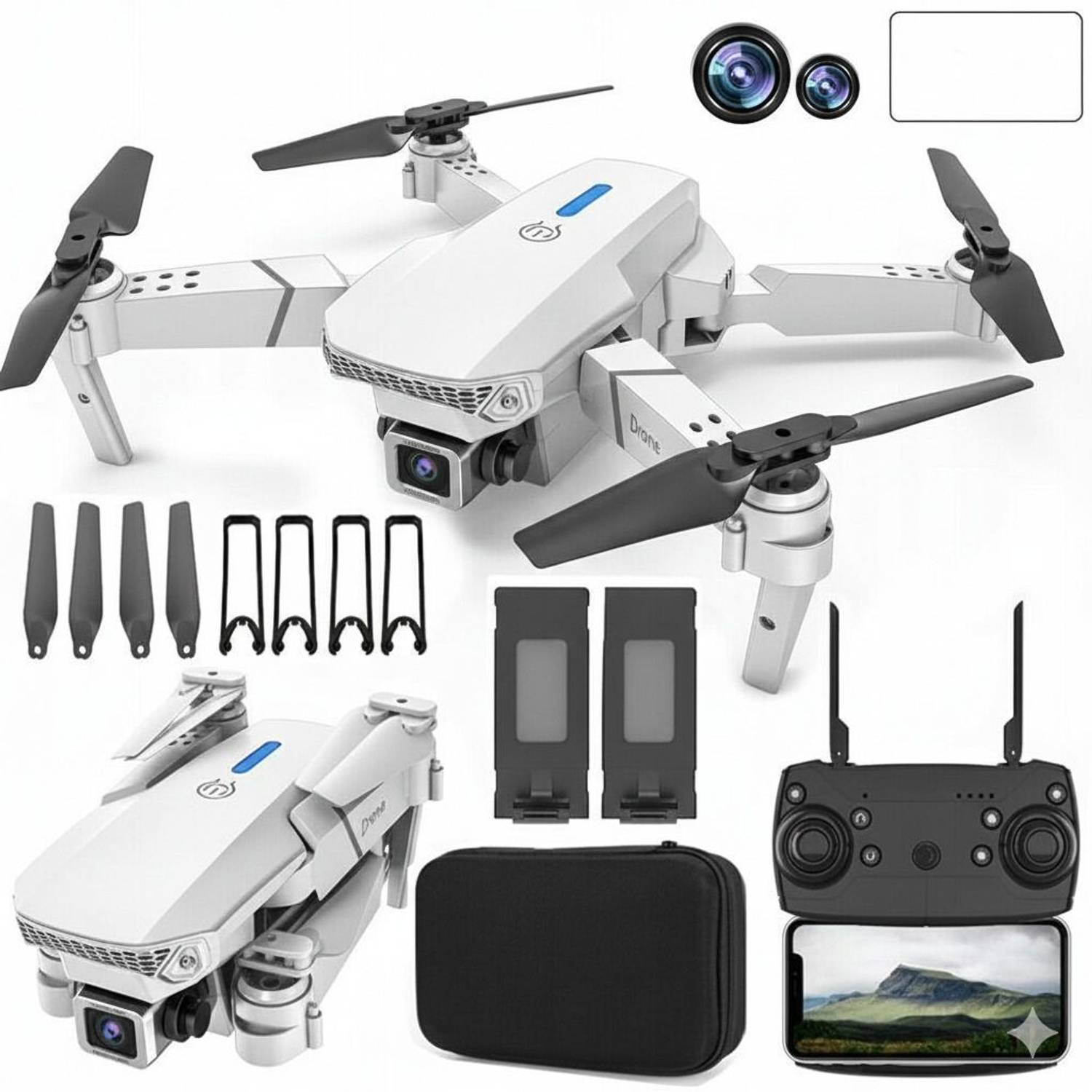 Kapi E88 Pro Foldable Dual Camera Drone