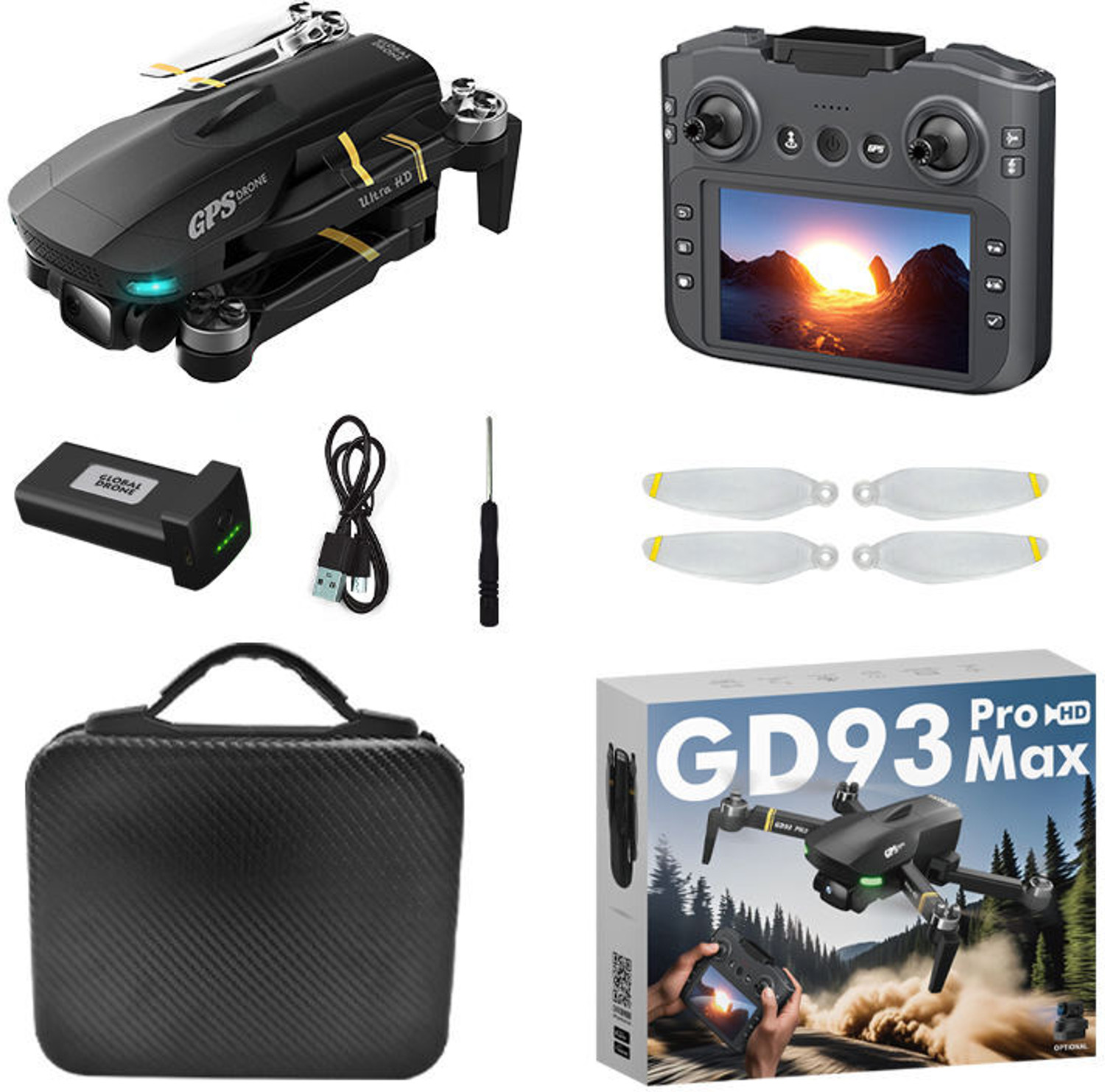 Image of Playtastic GD93 Pro Max 4 Directions 360 Degree Obstacle Avoidance With GPS Long Range Drone