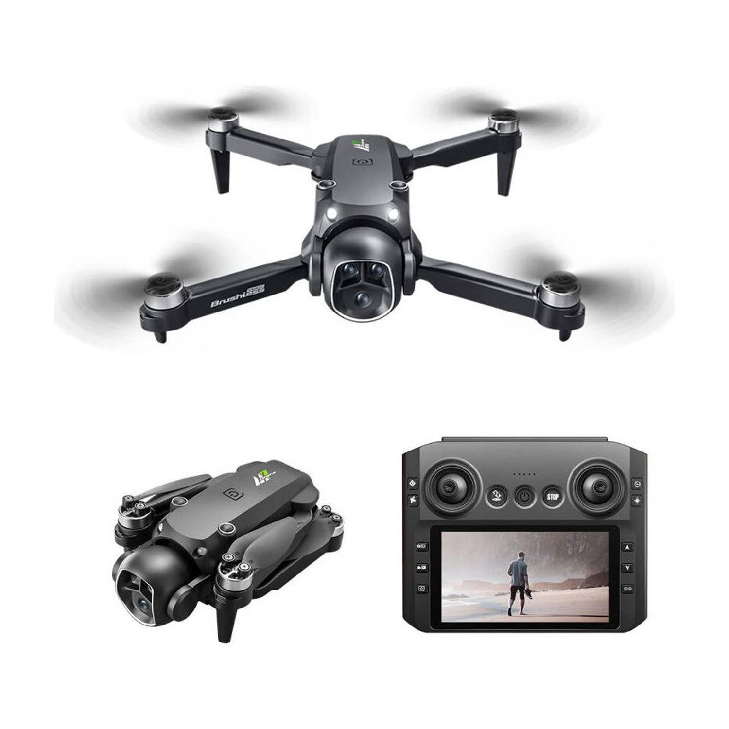 GAMESOUL M7 Brushless Foldable 6-Axis Gyro UAV Aerial Photography 480p Screen Control Drone