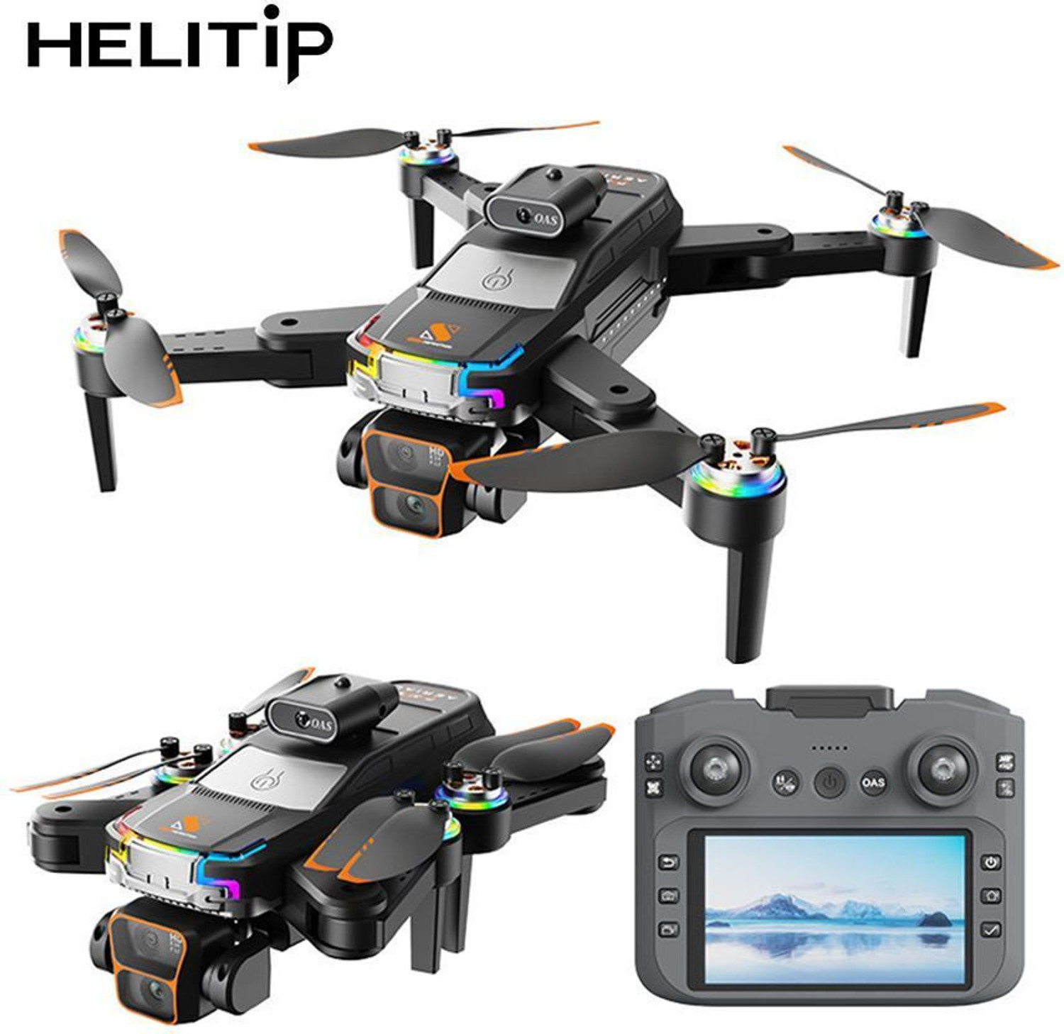 Image of Playtastic JS39 Pro Drone with Intelligent Obstacle Avoidance Dual Camera 90 Degrees Lens Drone