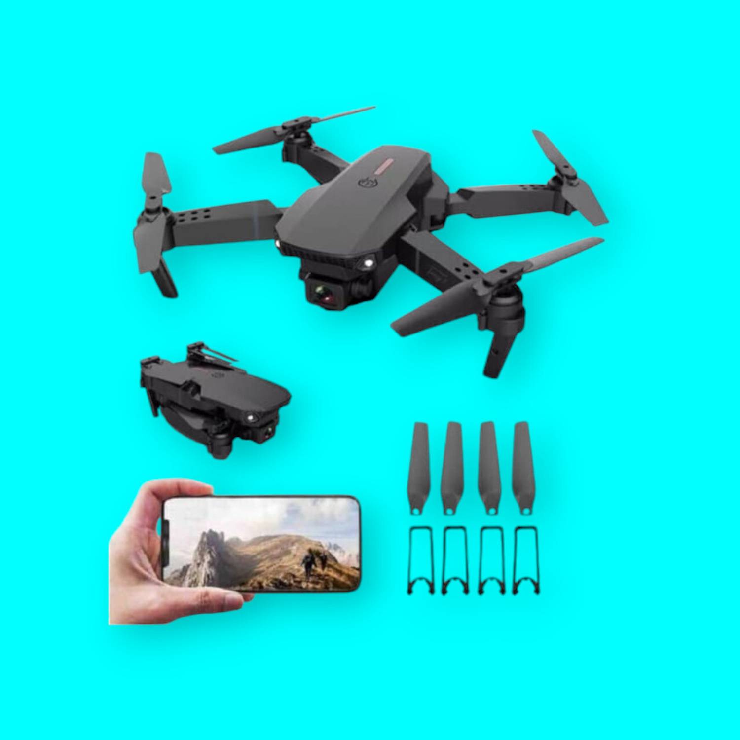 Swa Mi SM E88 Pro dronRemote Control Quadcopter 360 Flip Stunt Drone_a8b Drone