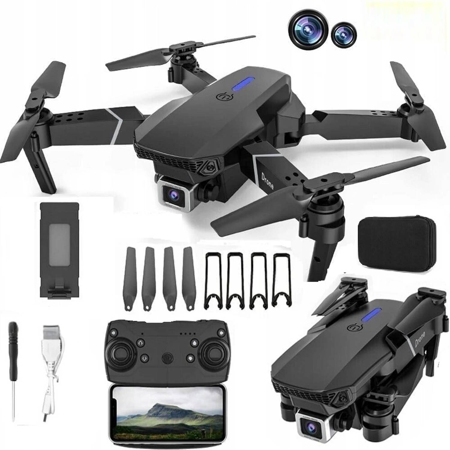 MAXX STAR E88 Pro Pocket Drone with HD Camera - Image 1