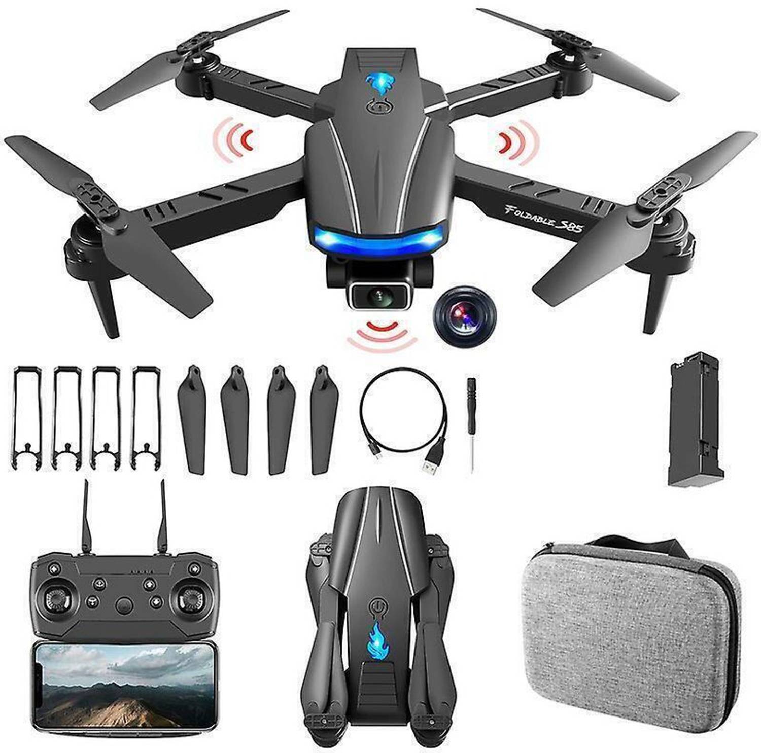 TULRAV 4K Dual Camera, Foldable Quadcopter with WiFi FPV & Long Flight Time Drone Drone