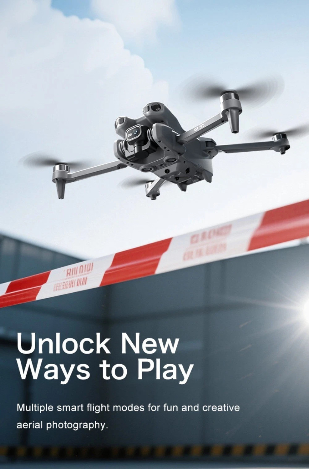 Image of Divine creation GT50 Pro Foldable 4K GPS Smart Drone with HD Camera,Optical Flow Positioning D16 Drone