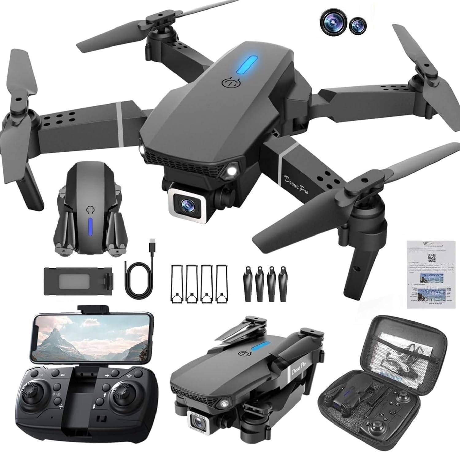 ANKIYAN Drone upgraded version 4k dual camera Foldable WiFi Position Locking Classic Drone