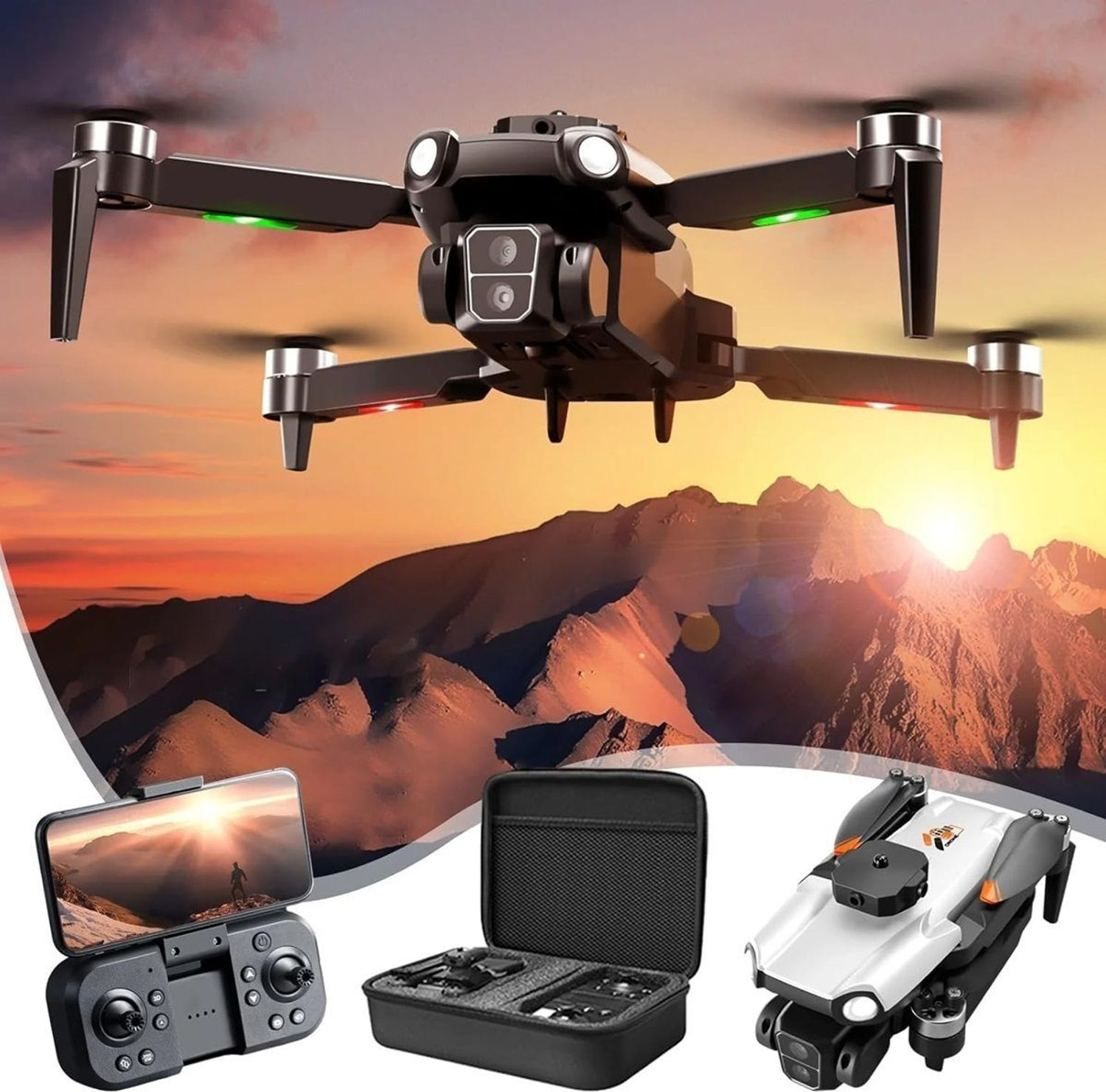 Image of Harinder 4K Dual Camera Drone with Obstacle Avoidance Brushless Motor WiFi FPV Gesture Drone