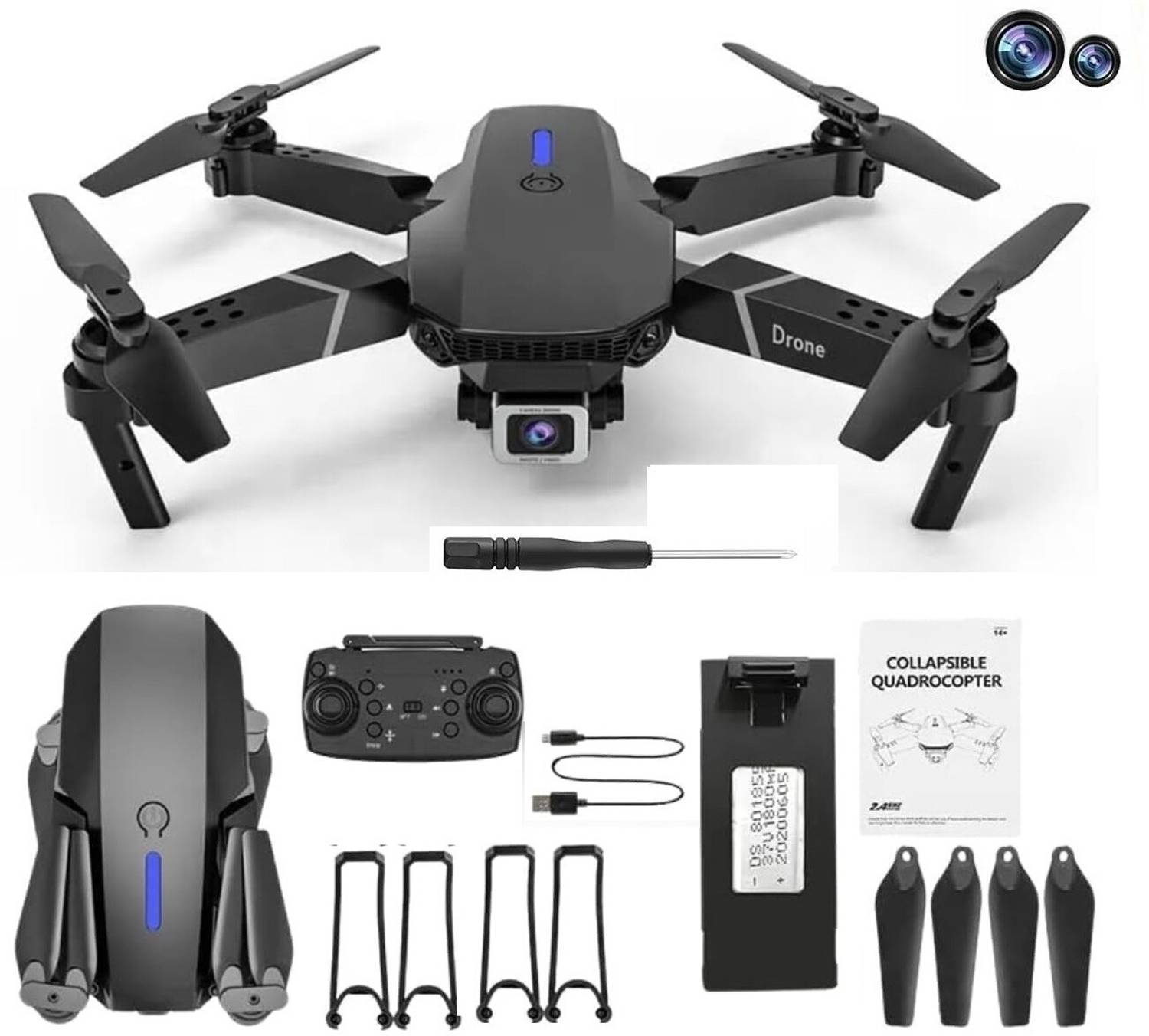 TJOI E88 Pro Smart 4K FPV Camera Drone with One Key Return Drone