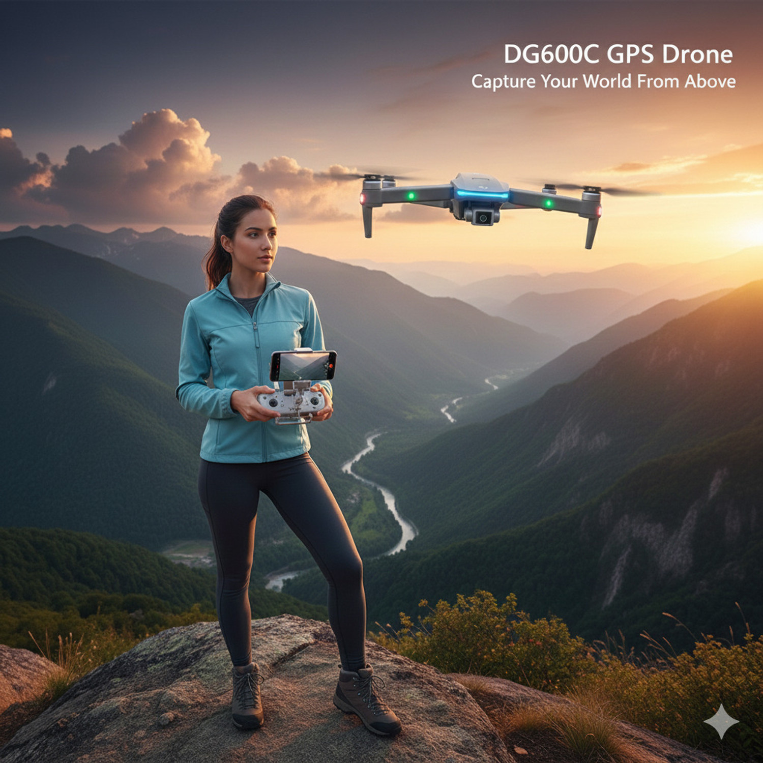 Image of Godhox Dynalog 4K GPS Camera Drone DR-DG600C Brushless Motors, FPV Live Video Drone