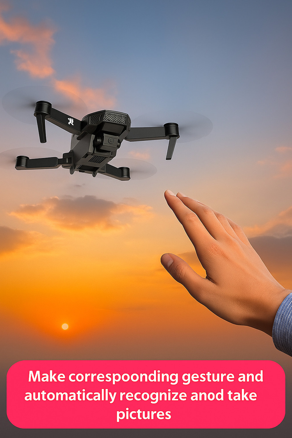 Image of VK MART E88 Pro Dual Camera 4K Foldable WiFi Drone Position Locking Drone