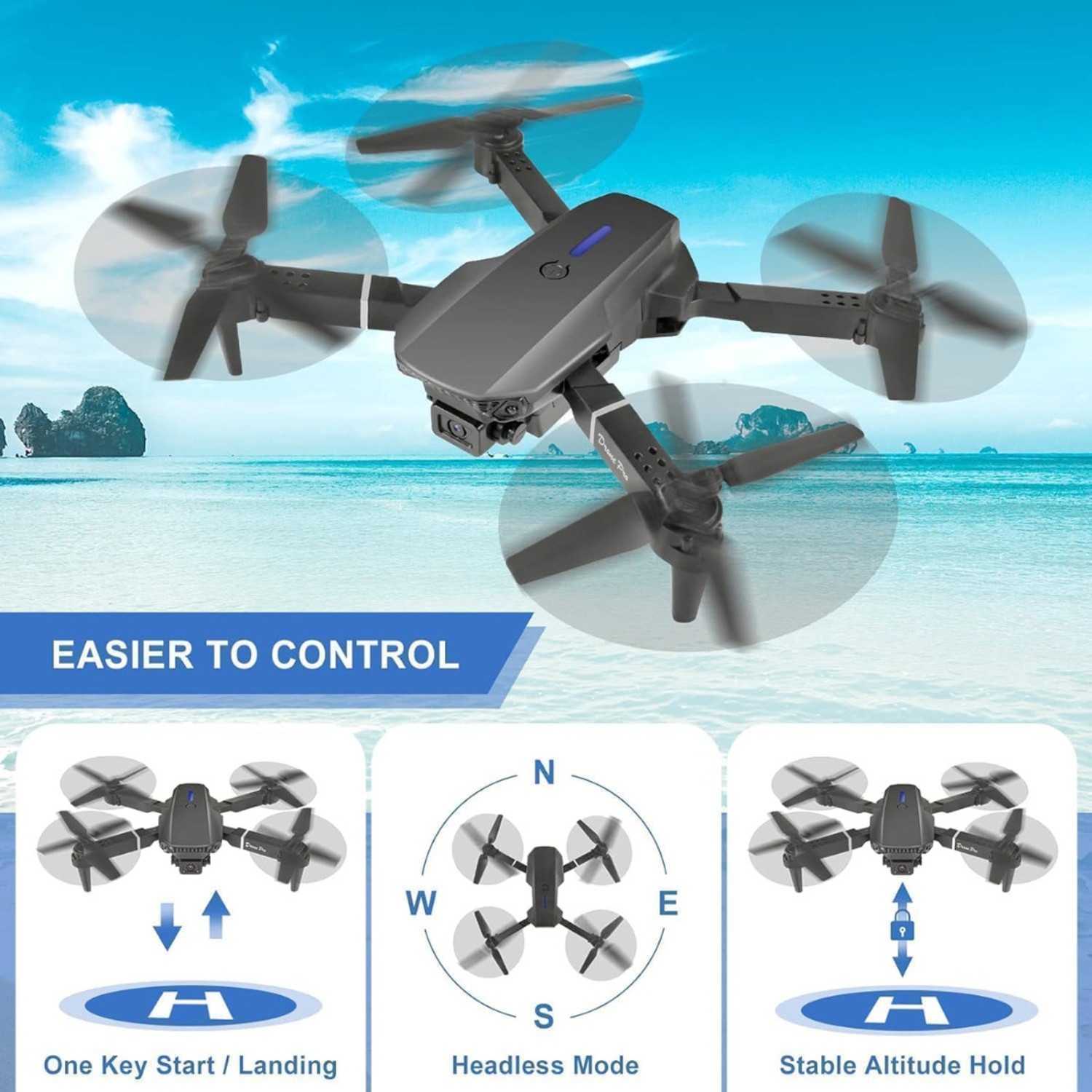 Image of fayvoo 4K WiFi Camera Drone for Adults & Kids Toy Drone with Remote Control Drone