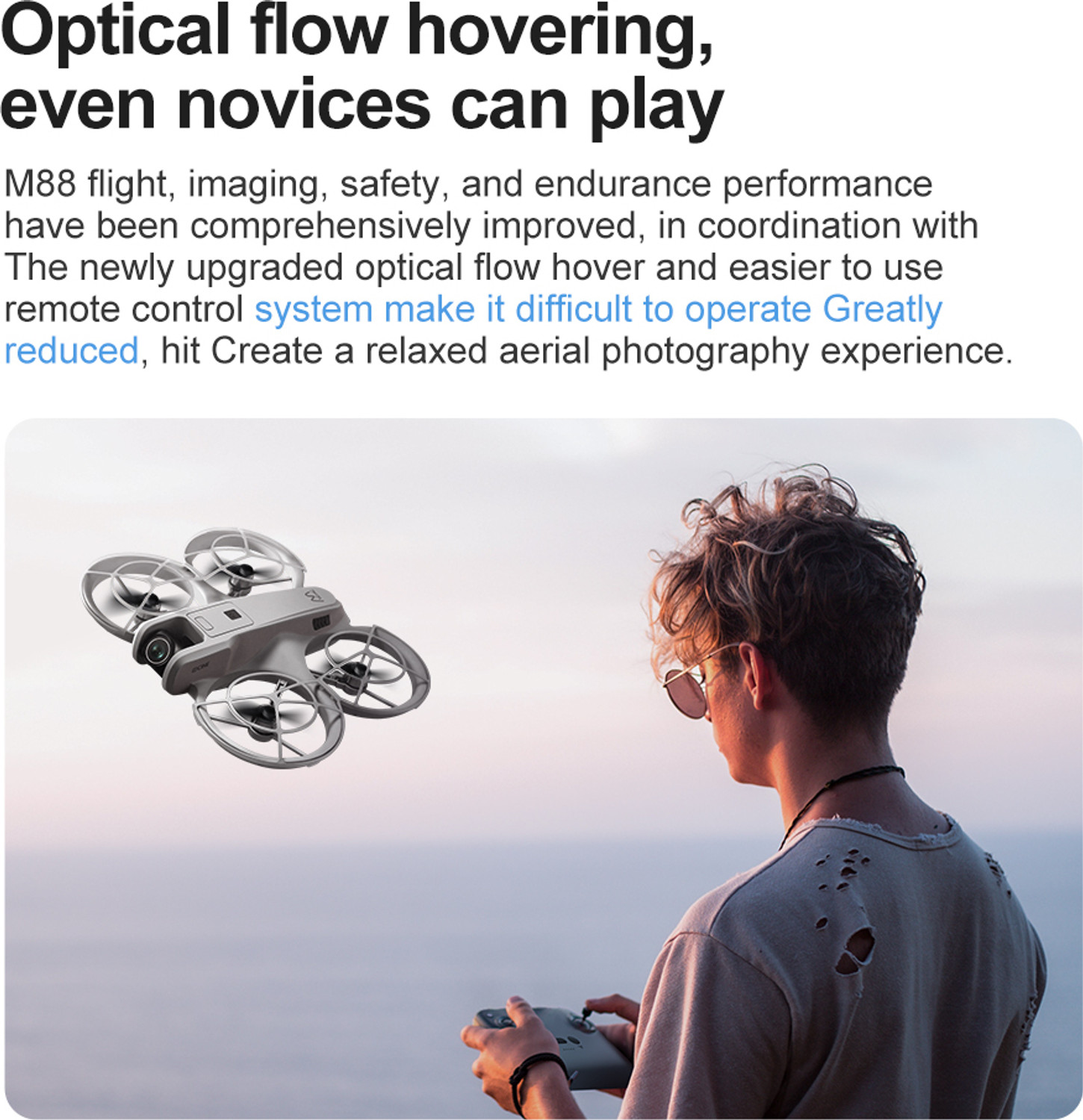 Image of Orivox Mini Drone with Pro Features HD Camera, Brushless Motor for FPV Flight Drone