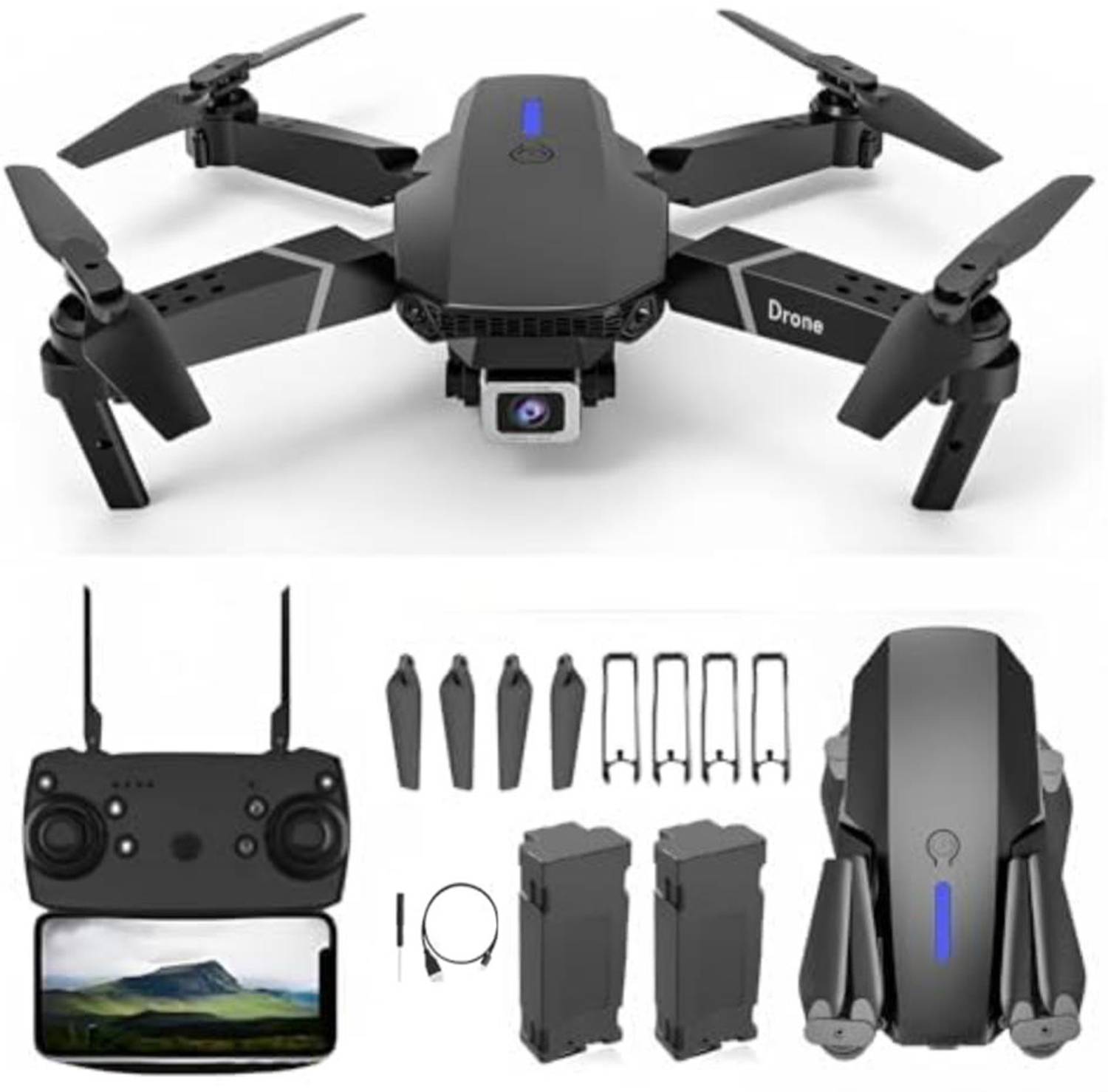 Clubics Drone 2 Batteries E88 4K - Image 1