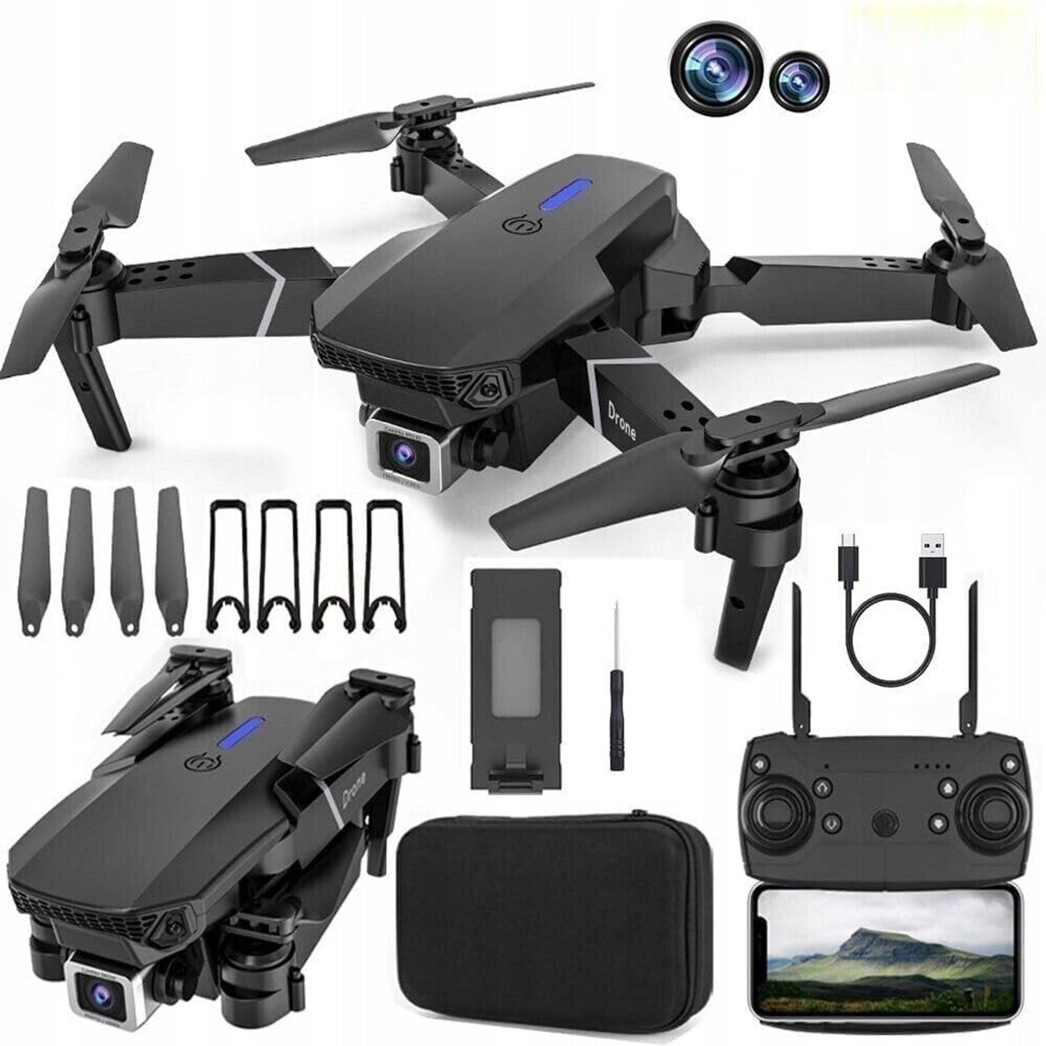 TJOI RC Drone with 4k Camera Foldable 1080P HD Drone Drone Drone Drone