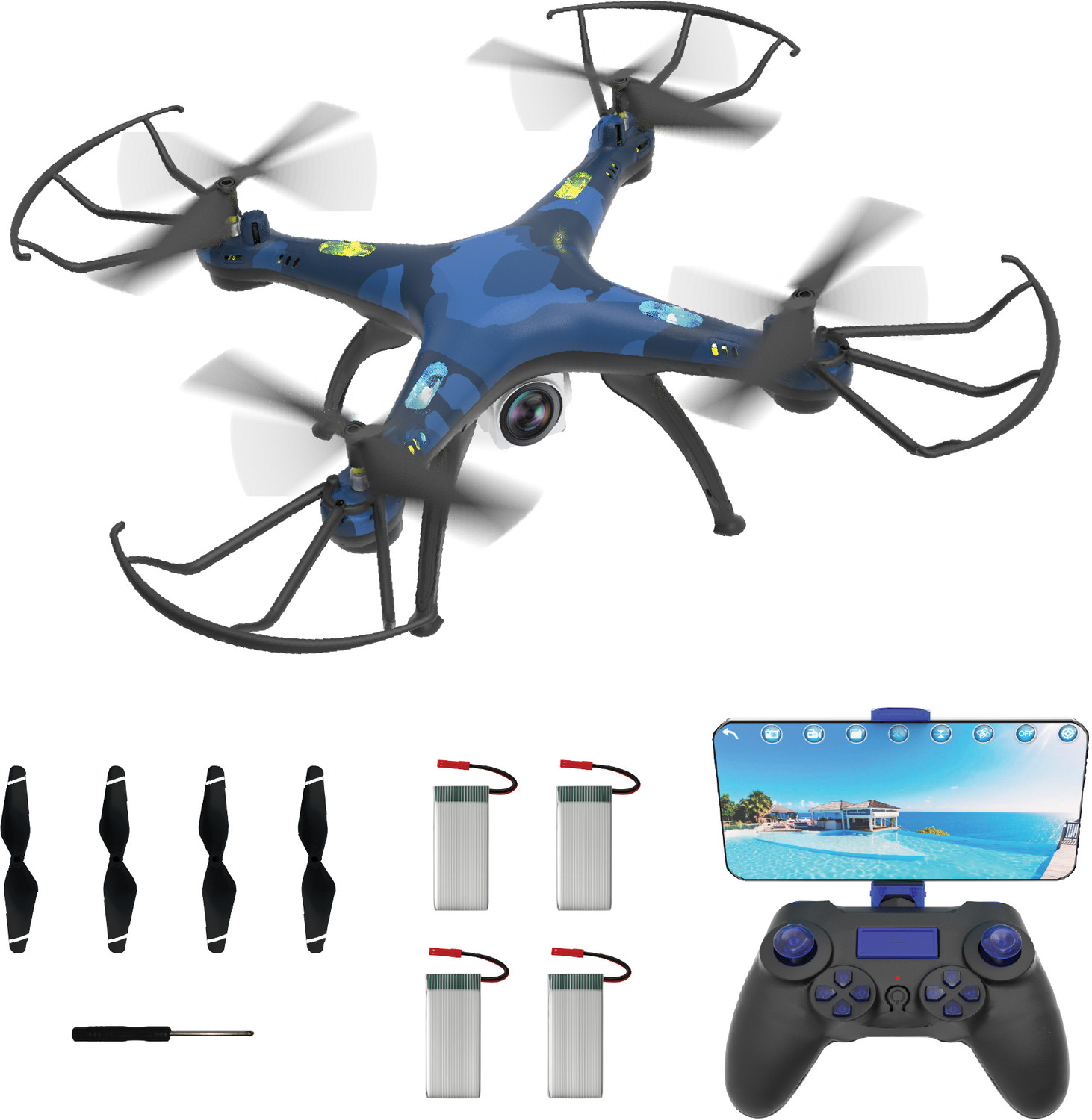 Image of Electrobotic Fly Jet Drone 09 with Four Batteries Drone