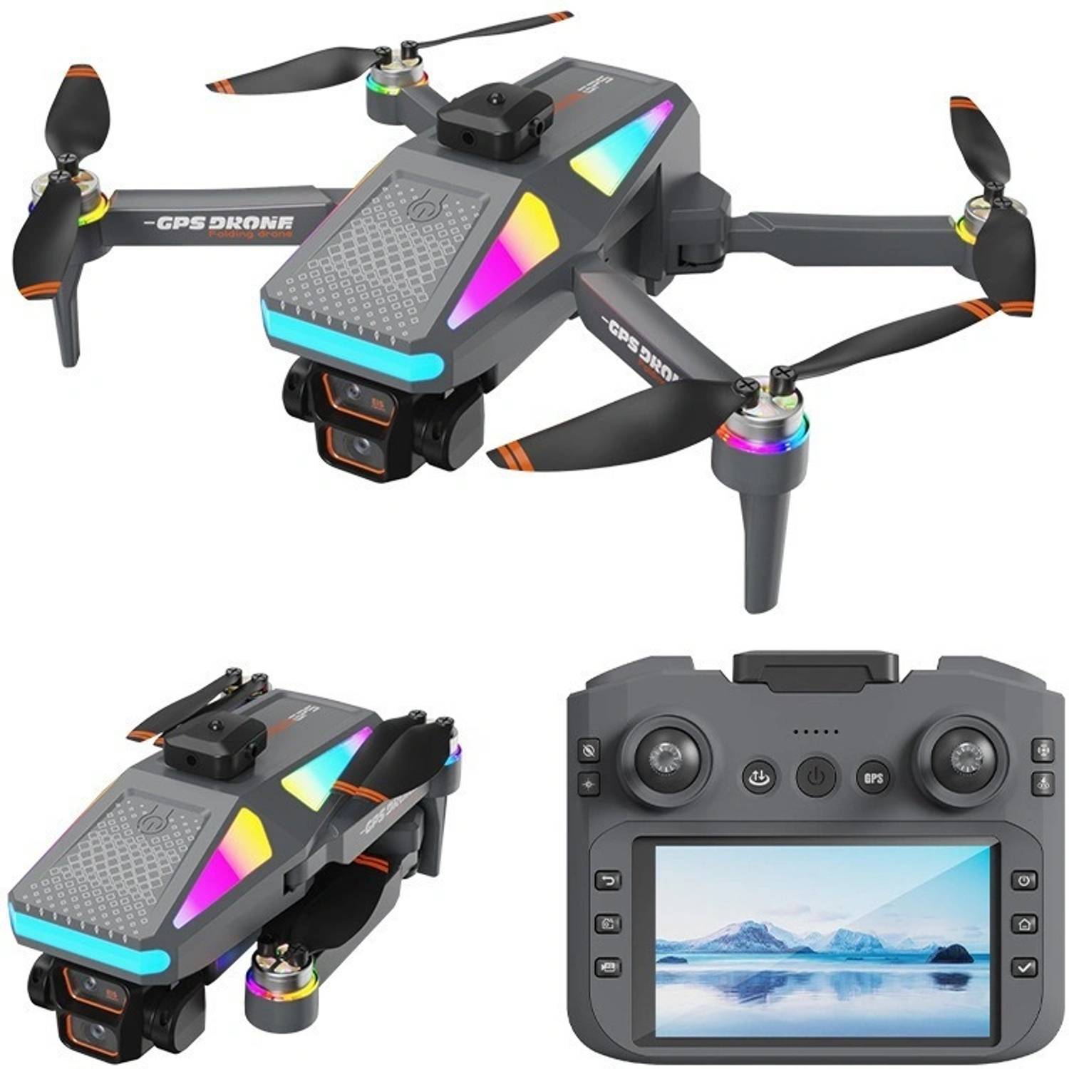 Playtastic S5P GPS Drone with Dual HD Camera, Gesture Recognition & Modular Battery Drone