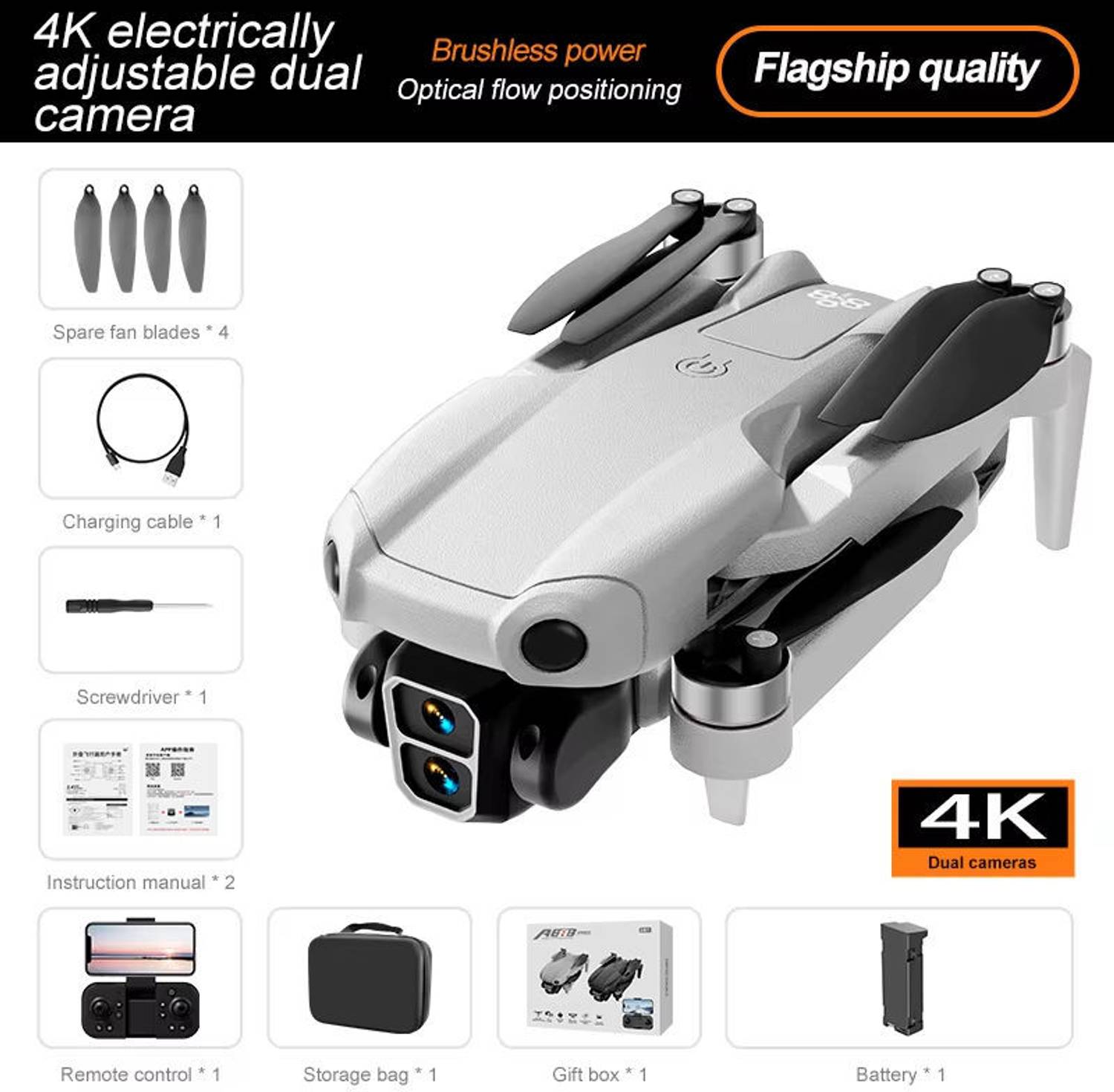 GAMESOUL A888 Pro Drone with 90 Degree ESC Camera - Image 5