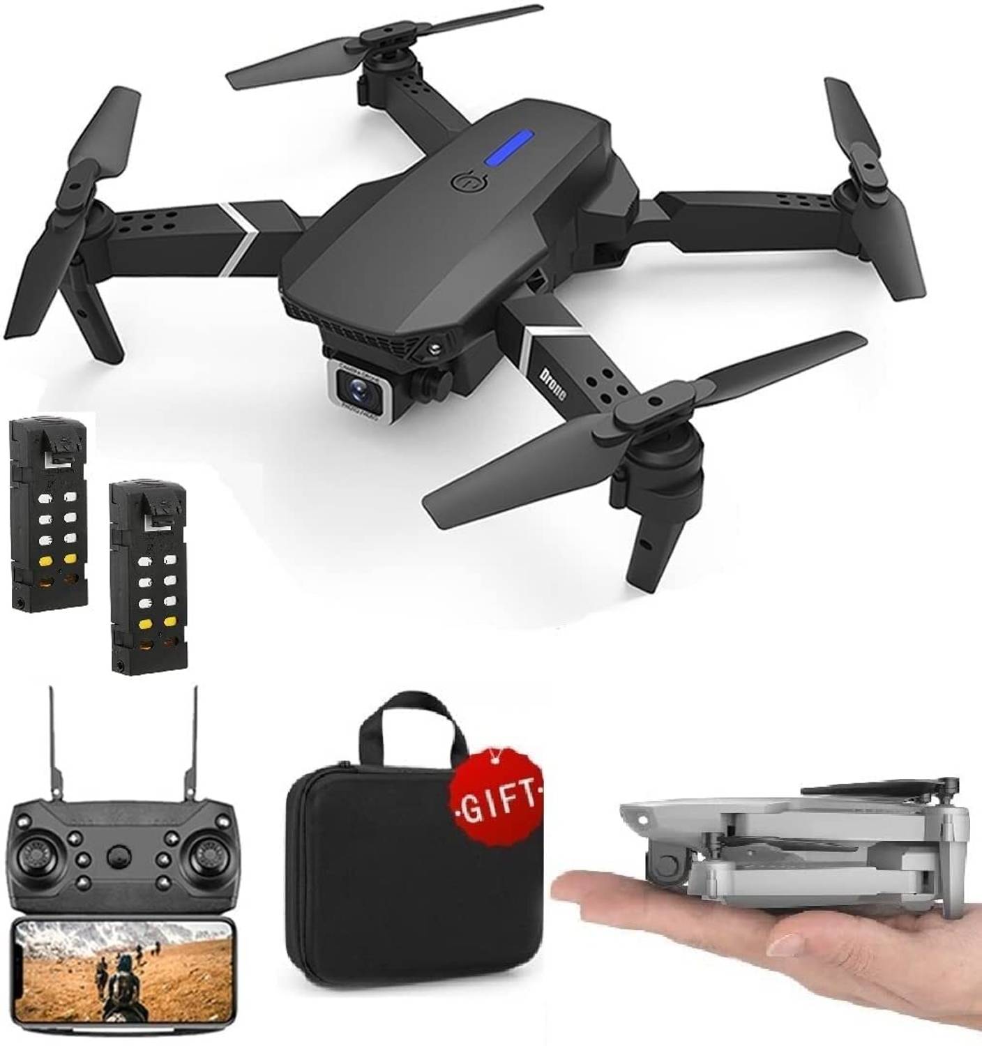 RiiseRoot Dual Camera RC Drone with Extra Battery - Image 5