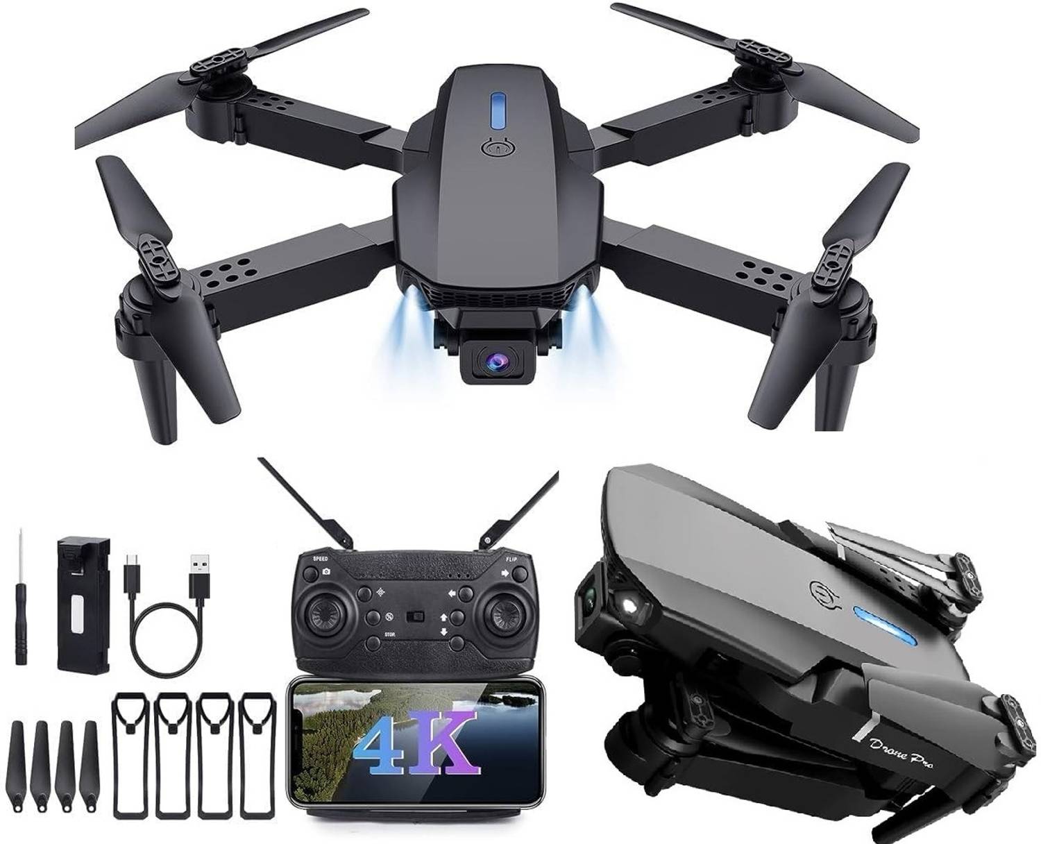 HIYADIKANS Remote control Drone with 4k Camera Altitude Hold One Key Take Off/Landing-1PCS Drone