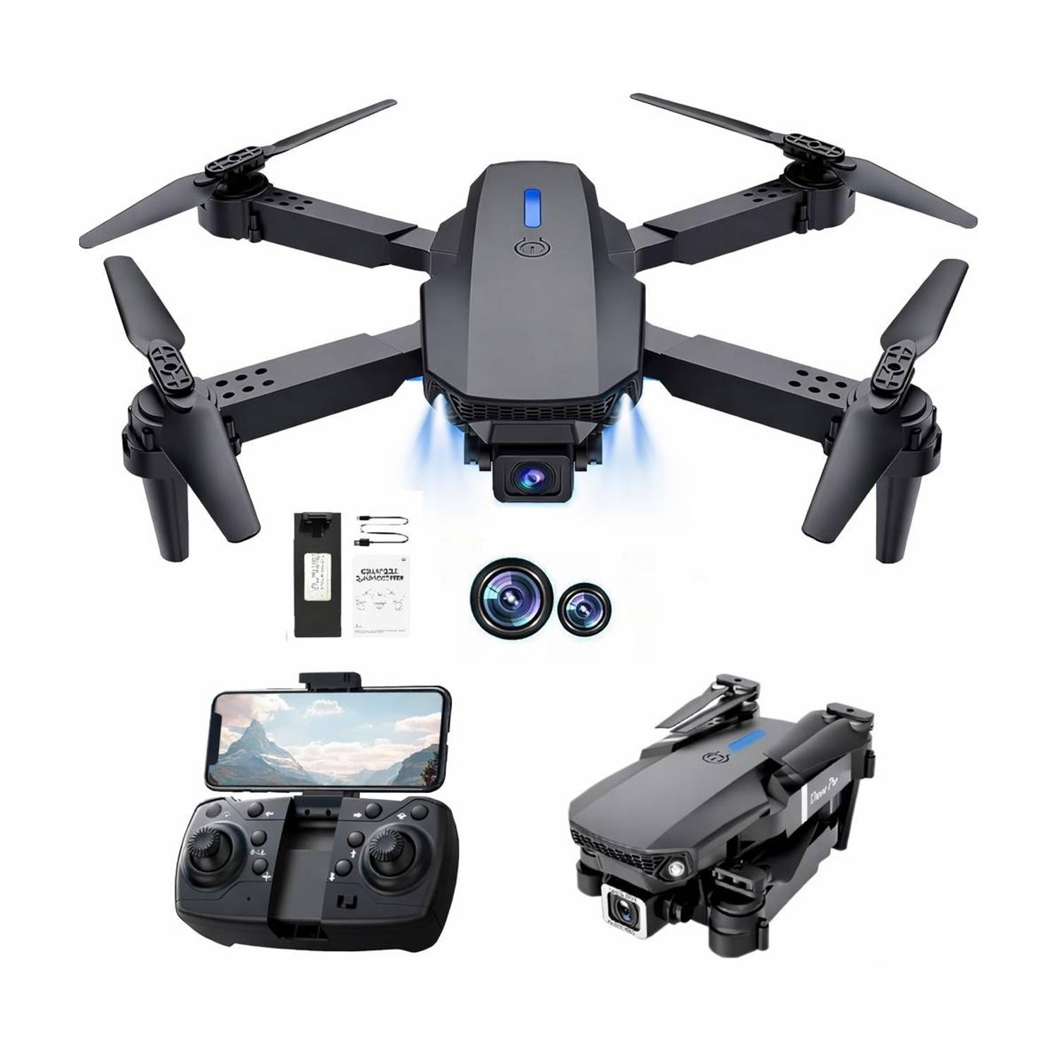 AERIOSKY 4K WiFi Dual Camera Drone for Adults & Kids with 2 Batteries and Toy Drone Drone