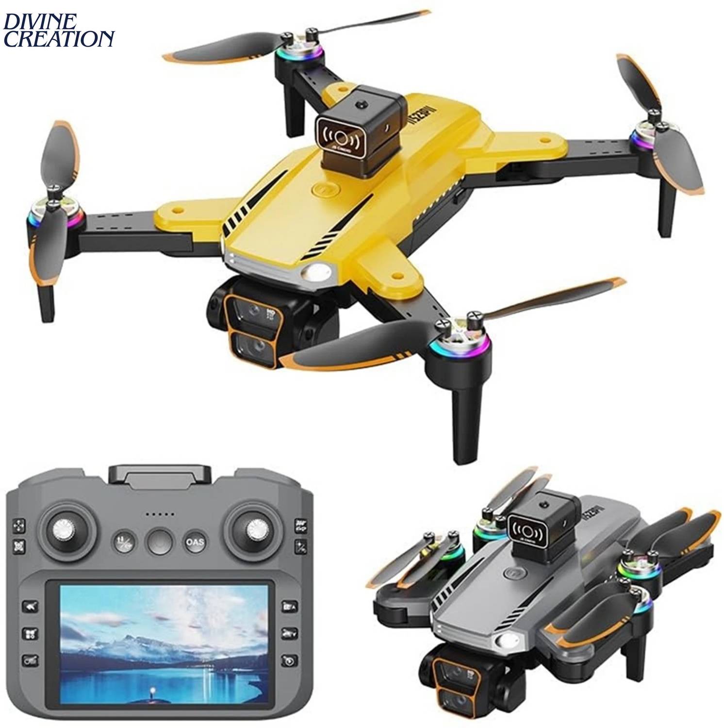 Divine creation A7 Pro GPS Drone with Intelligent Obstacle Avoidance, 4K , Long Flight Time D306 Drone