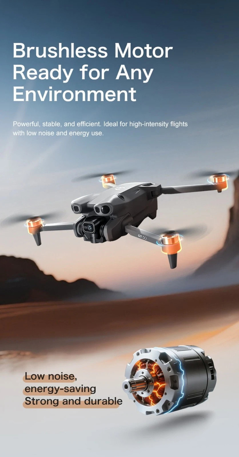 Image of Divine creation GT50 Pro Foldable 4K GPS Smart Drone with HD Camera,Optical Flow Positioning D16 Drone