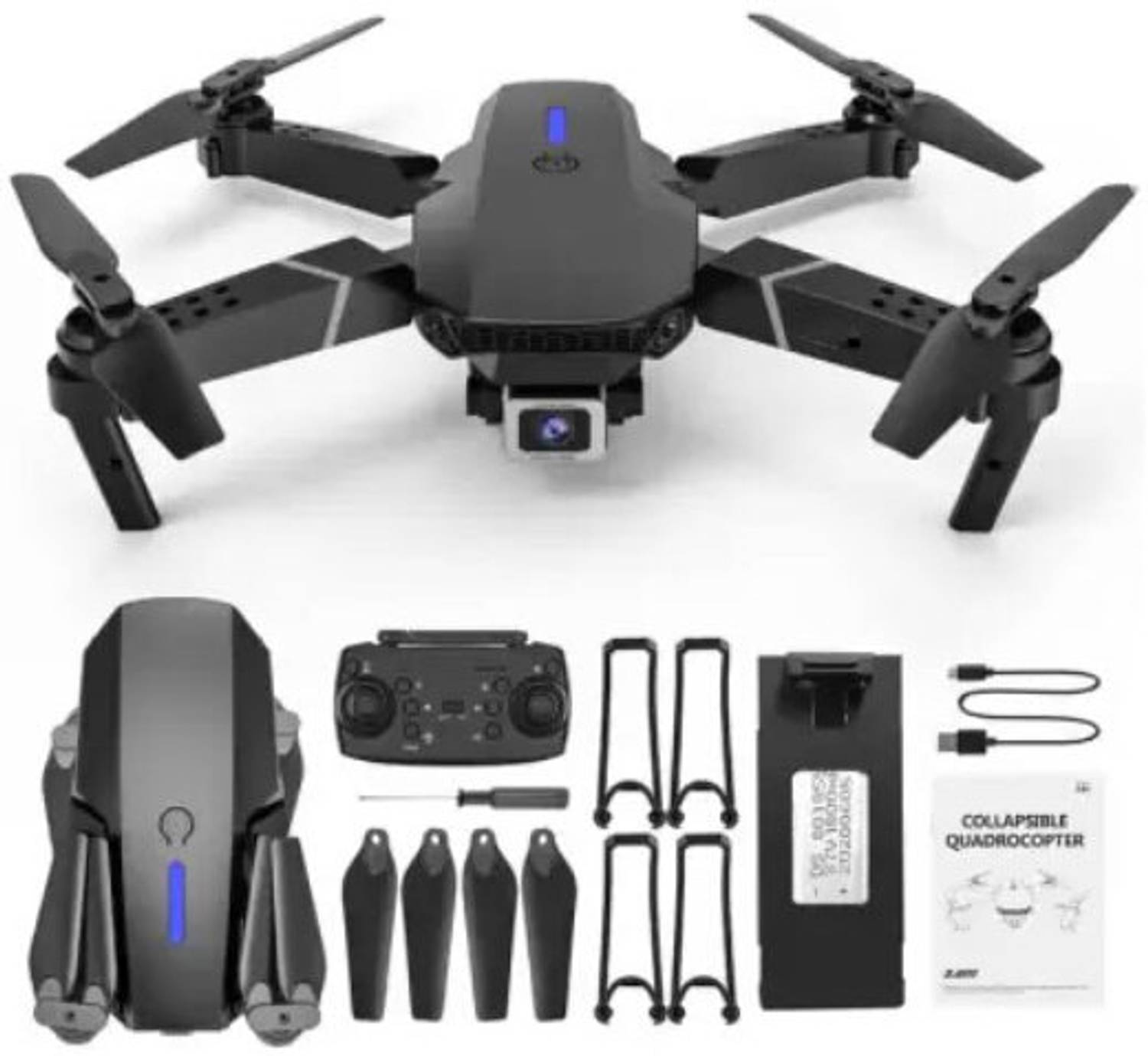 RECTITUDE E88 Pro Drone 4k HD foldable With Camera Mini 720p Live Video Drone Drone