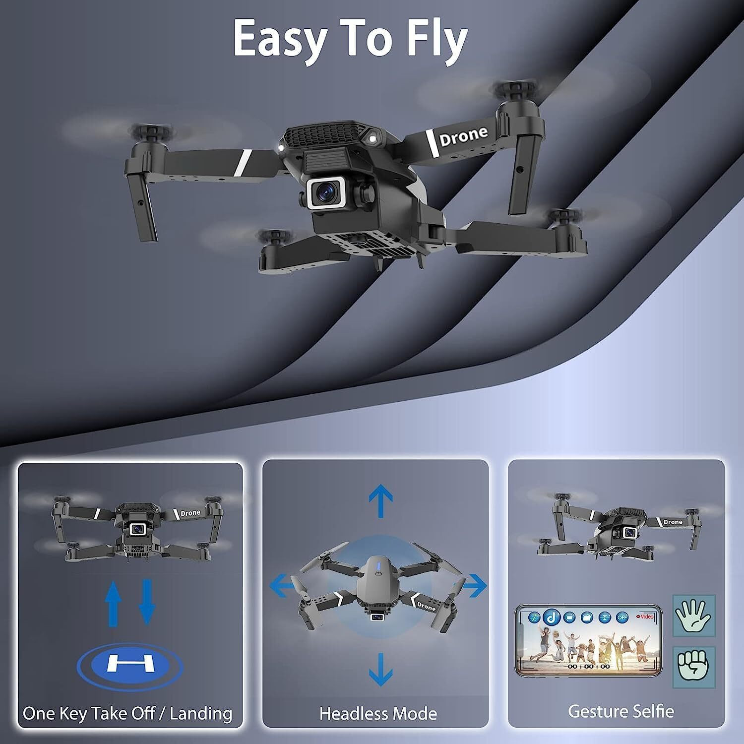 Image of Moxii E88 Pro Beginner Friendly Foldable Drone with HD Camera Drone