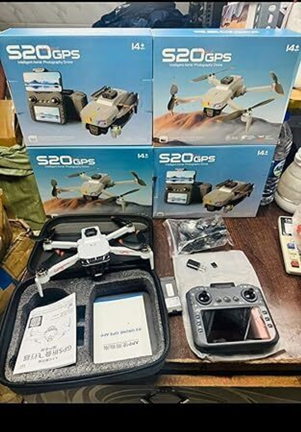 Image of Playtastic S20 GPS Drone with Dual HD Camera, Gesture Recognition & Modular Battery Drone