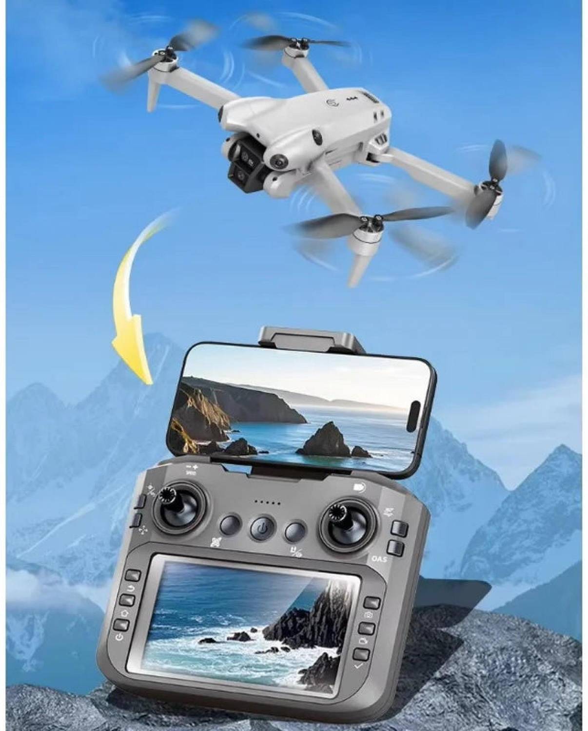 Playtastic DJW M4 Pro Ultra 4K Brushless Drone with Gimbal Camera - Image 3