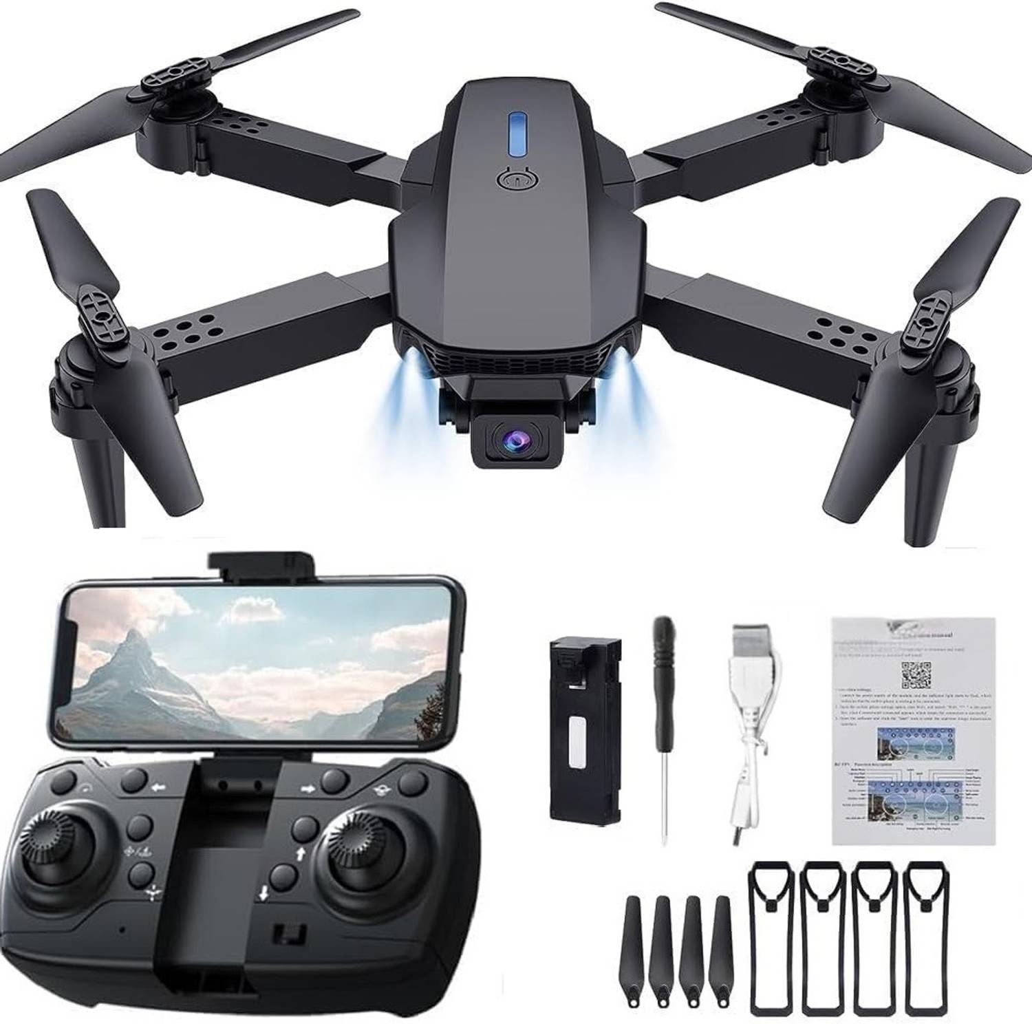 Latestflexi 4k dual camera drone E88 Pro Foldable WiFi with Position Locking Drone Drone
