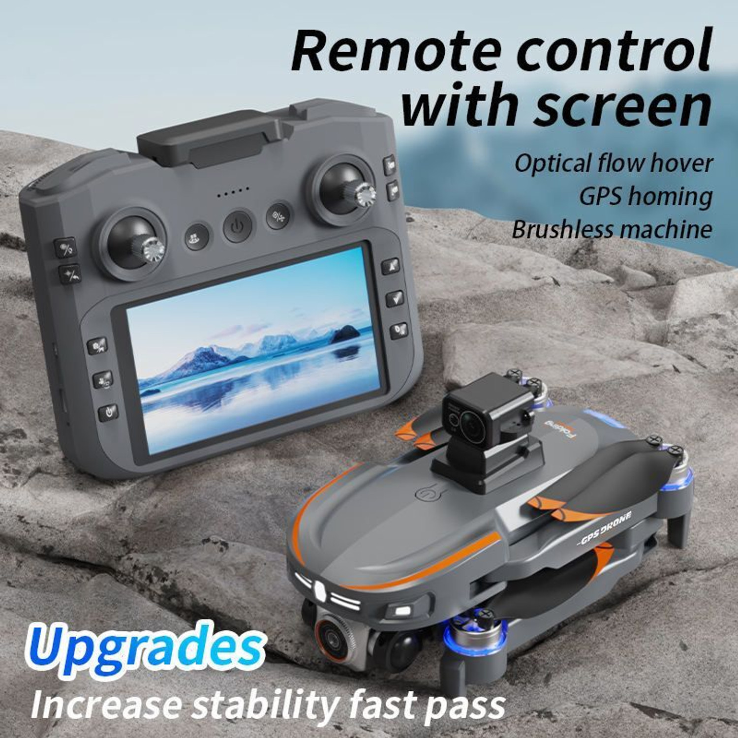 Image of LUNISO S28 GPS Drone 4K Dual Camera Quadcopter Obstacle Avoidance FPV With Screen Drone